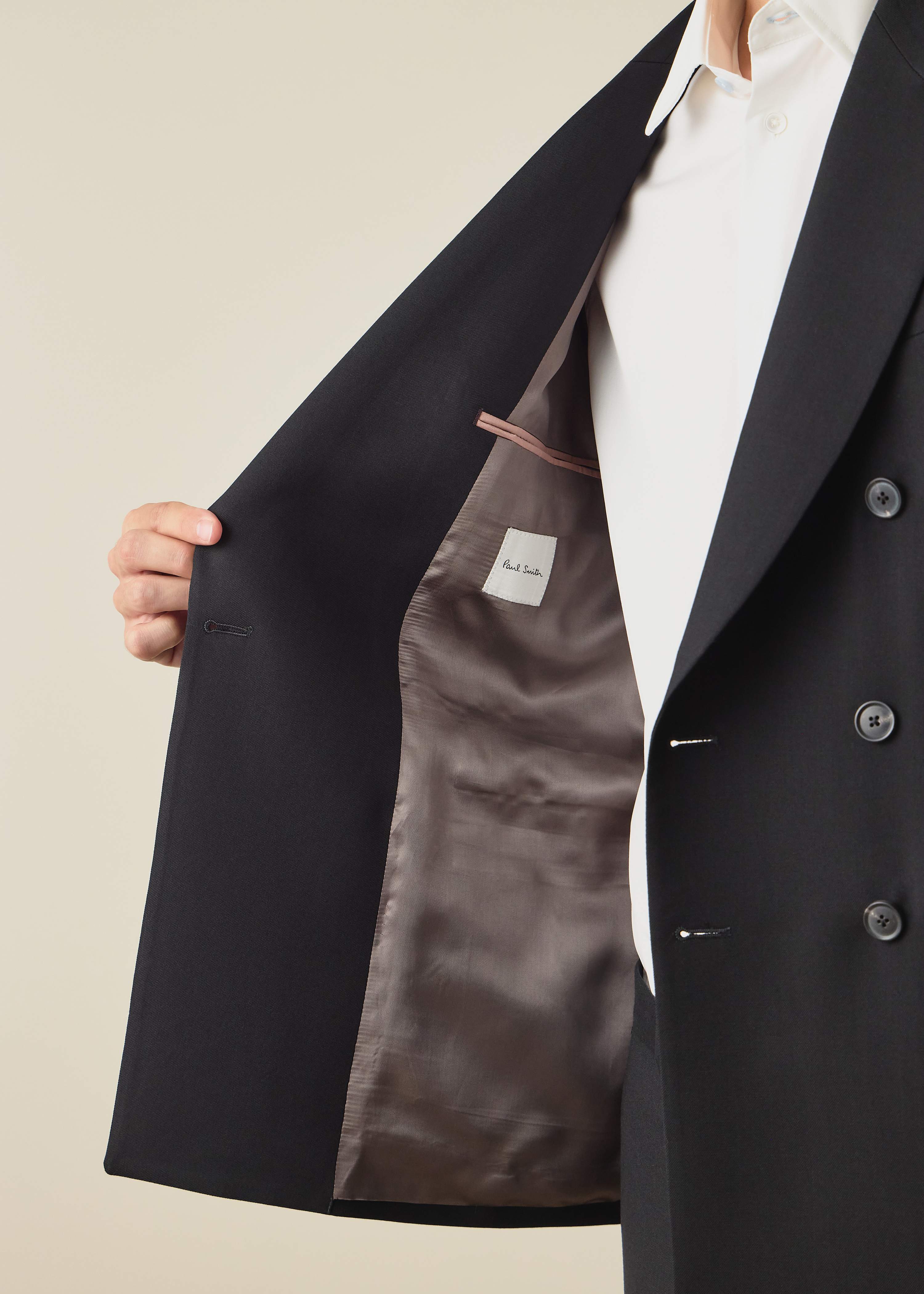 The Soho - Black Wool 'A Suit To Travel In' Double-Breasted Blazer thumbnail 6