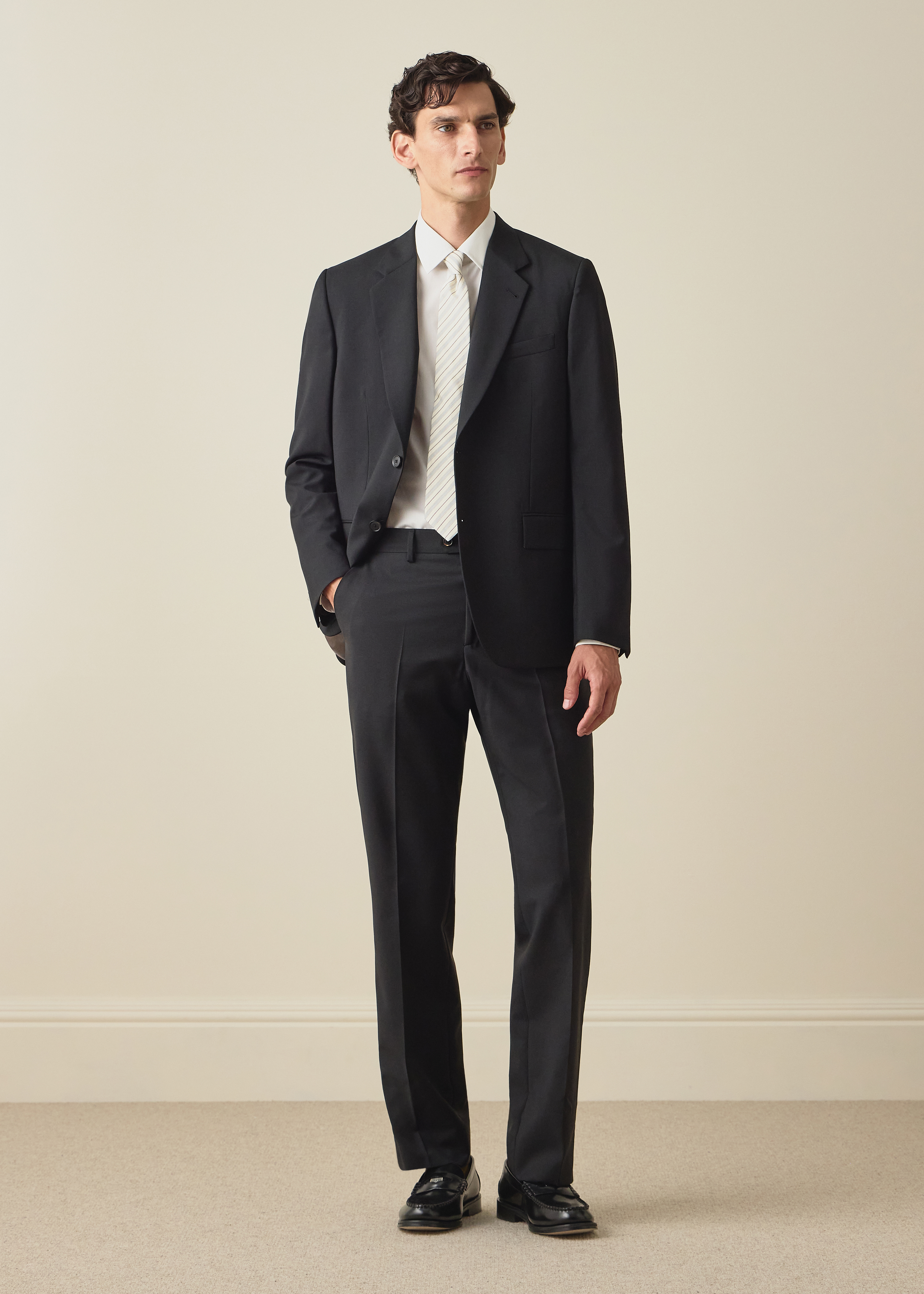 The Westbourne - Black Wool-Mohair Two-Piece Suit thumbnail 2