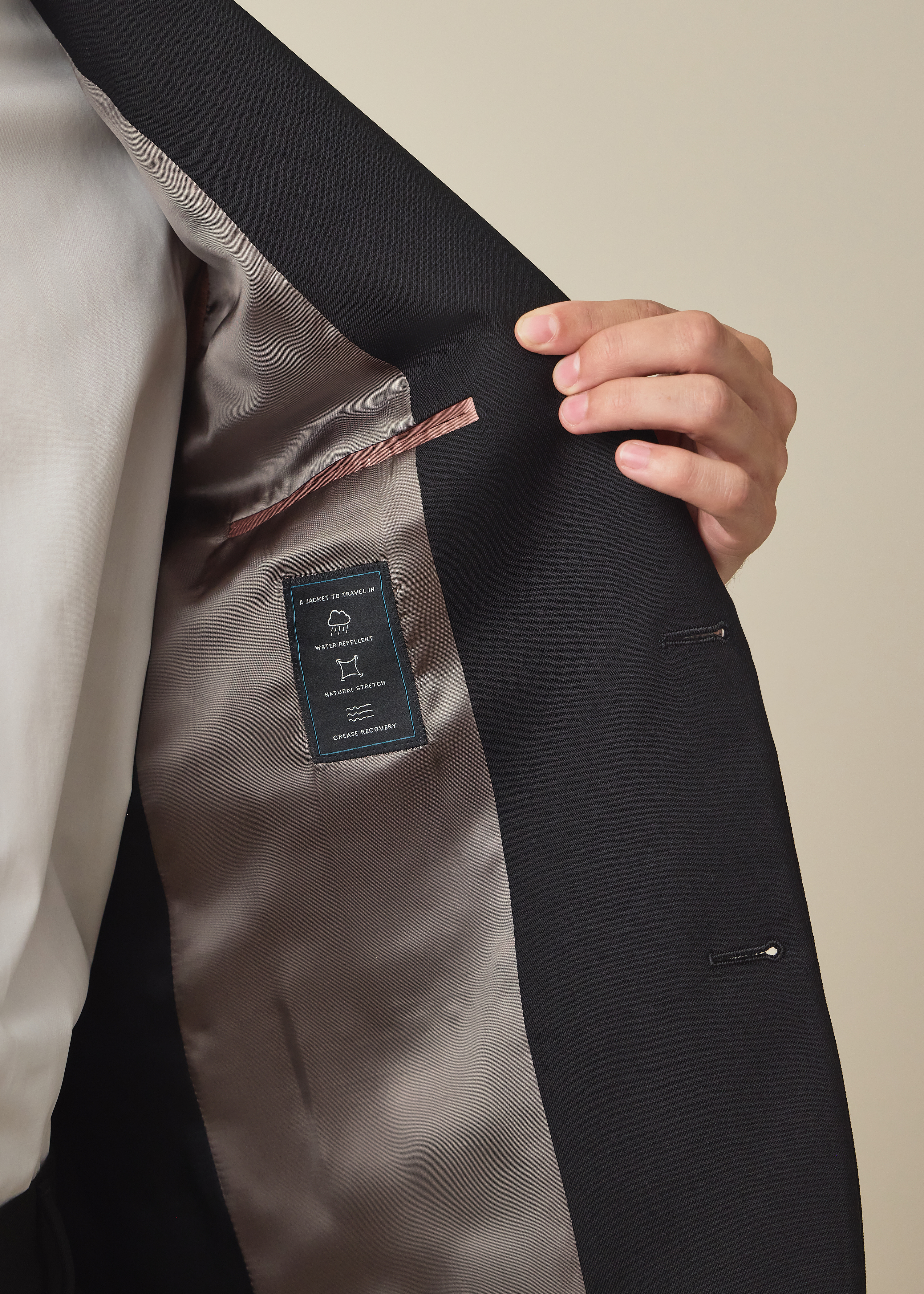 The Westbourne - Black Wool 'A Suit To Travel In' Blazer thumbnail 3