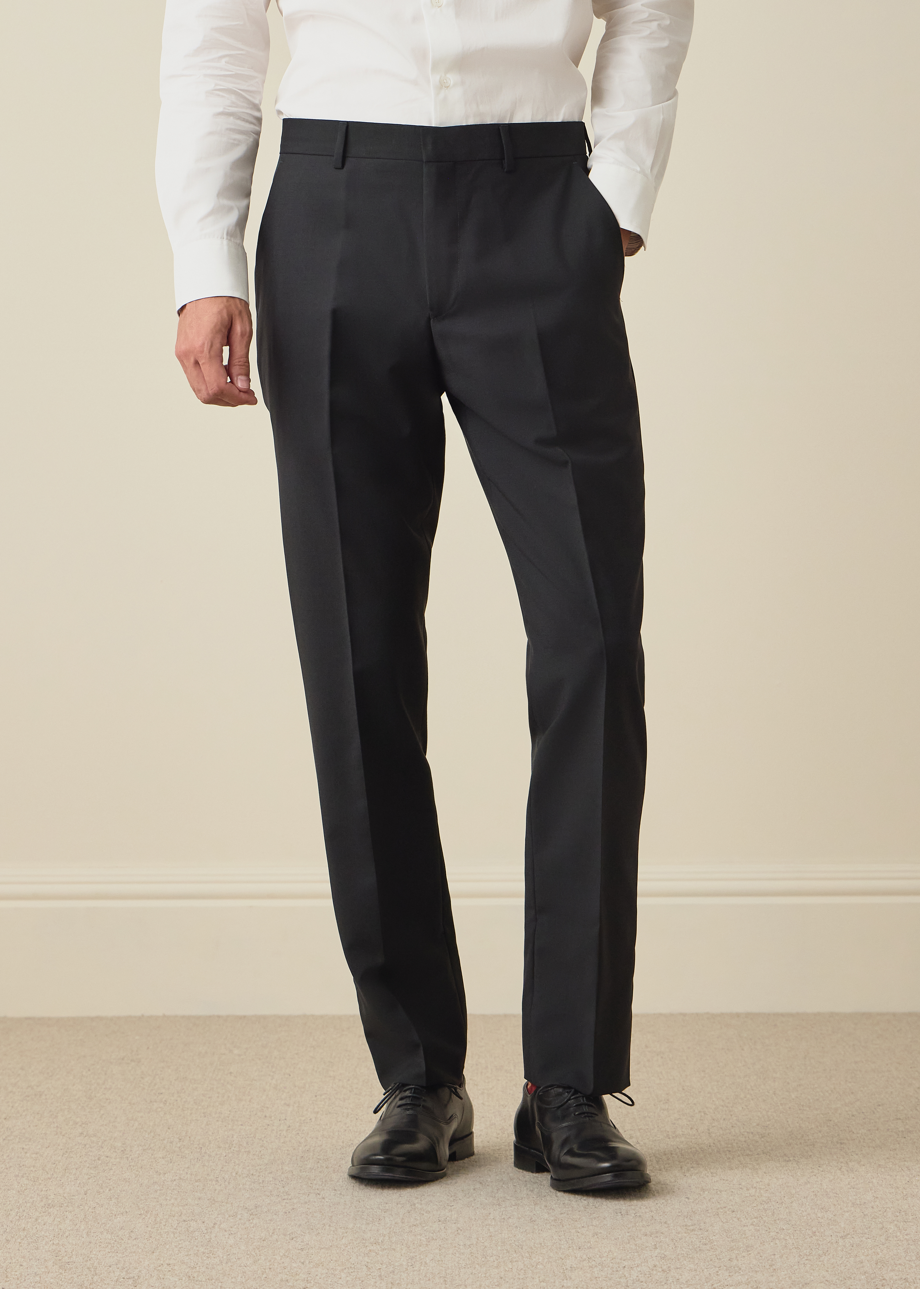 The Brierley - Black Wool-Mohair Trousers thumbnail 2