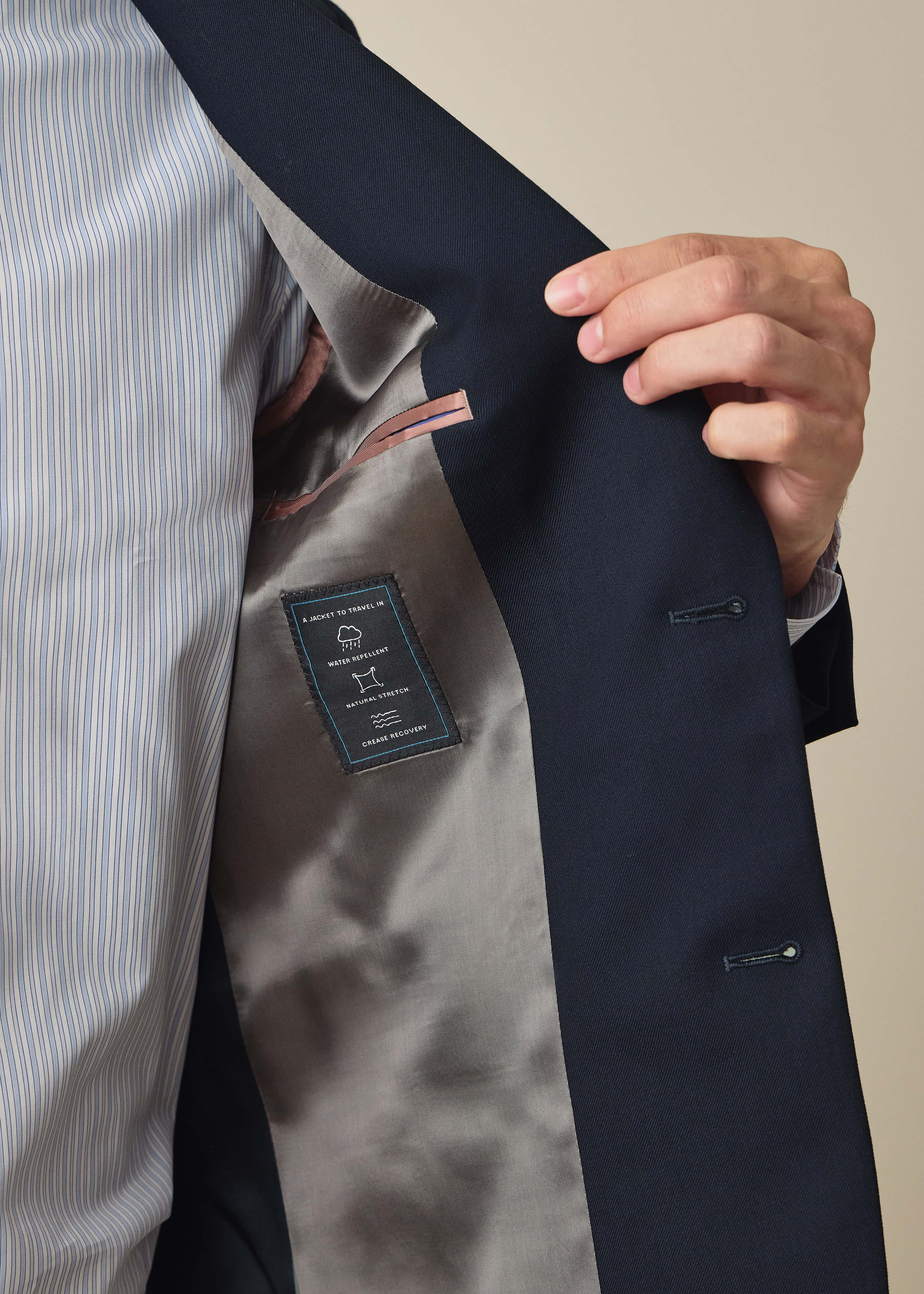 The Brierley - Navy Wool 'A Suit To Travel In' Blazer thumbnail 7