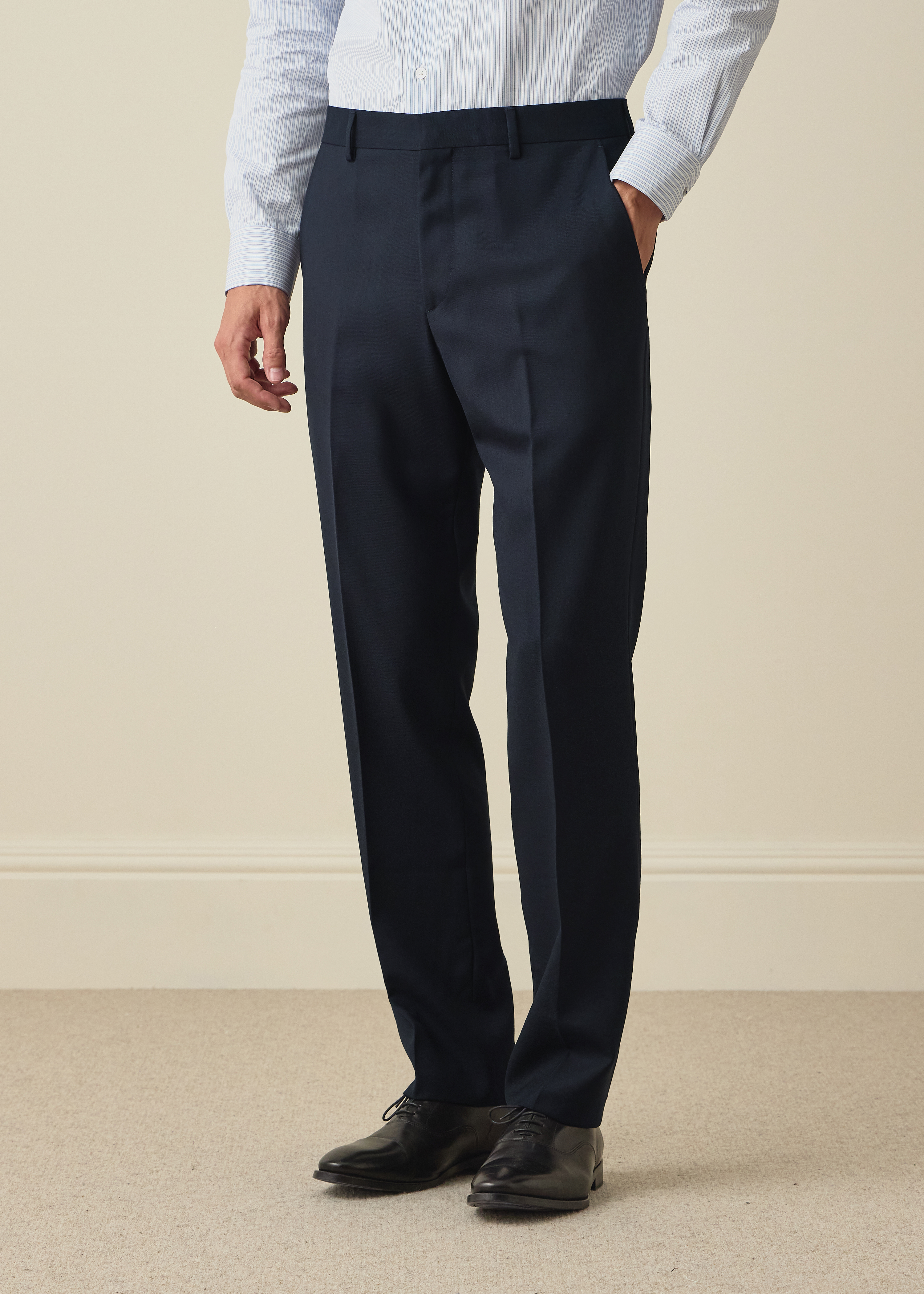 The Brierley - Navy Wool 'A Suit To Travel In' Trousers thumbnail 2