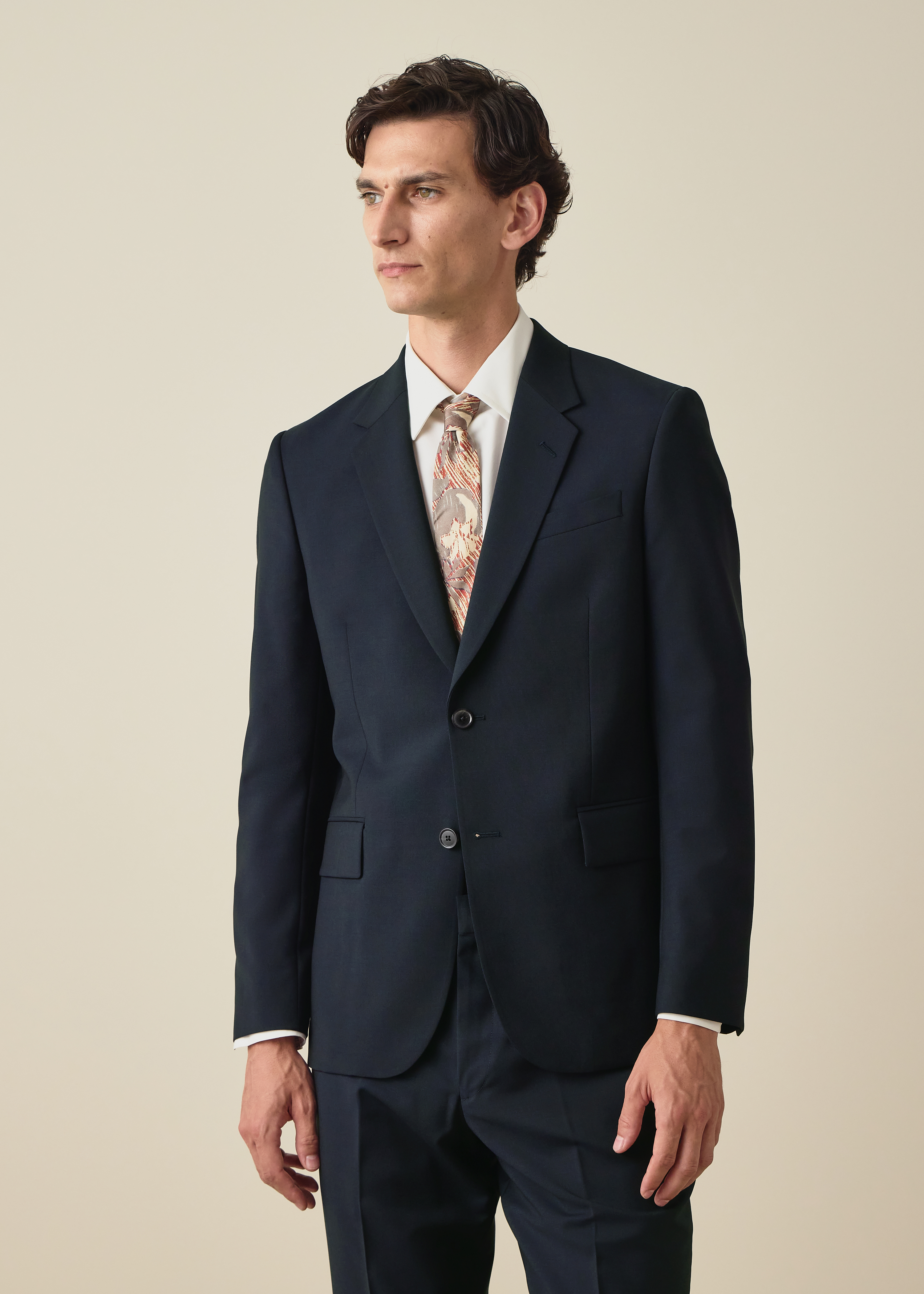 The Brierley - Navy Wool-Mohair Blazer thumbnail 2