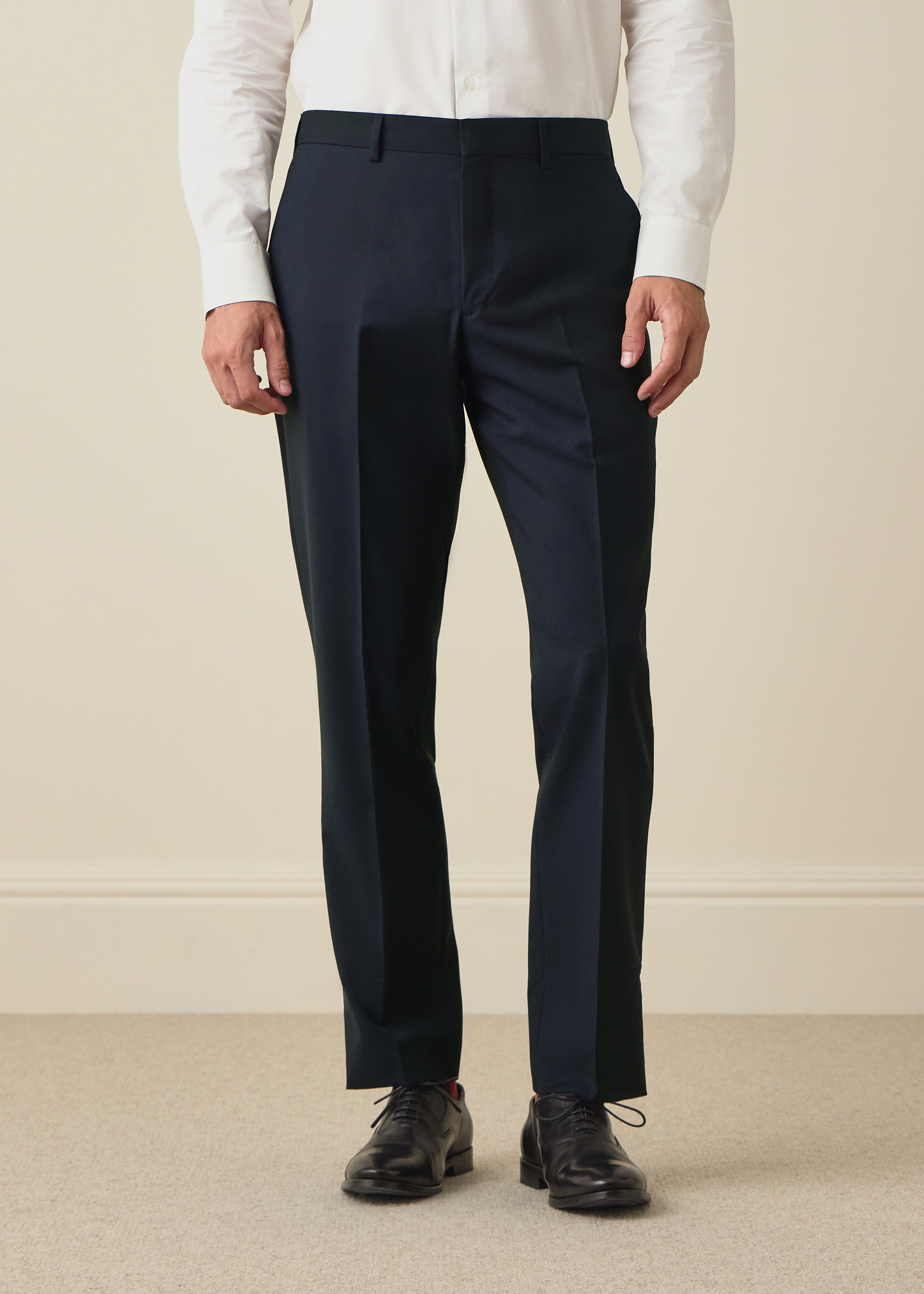 The Brierley - Navy Wool-Mohair Trousers thumbnail 2