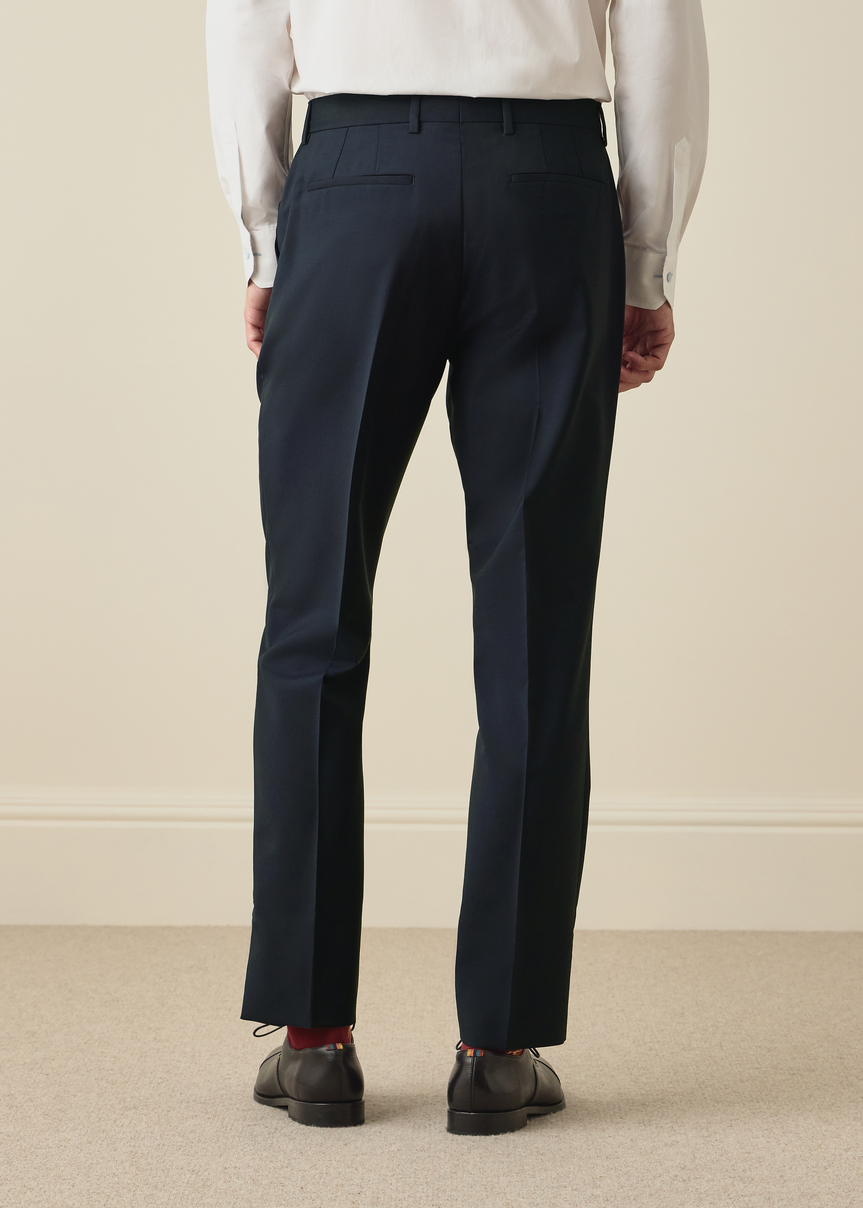 The Brierley - Navy Wool-Mohair Trousers thumbnail 4