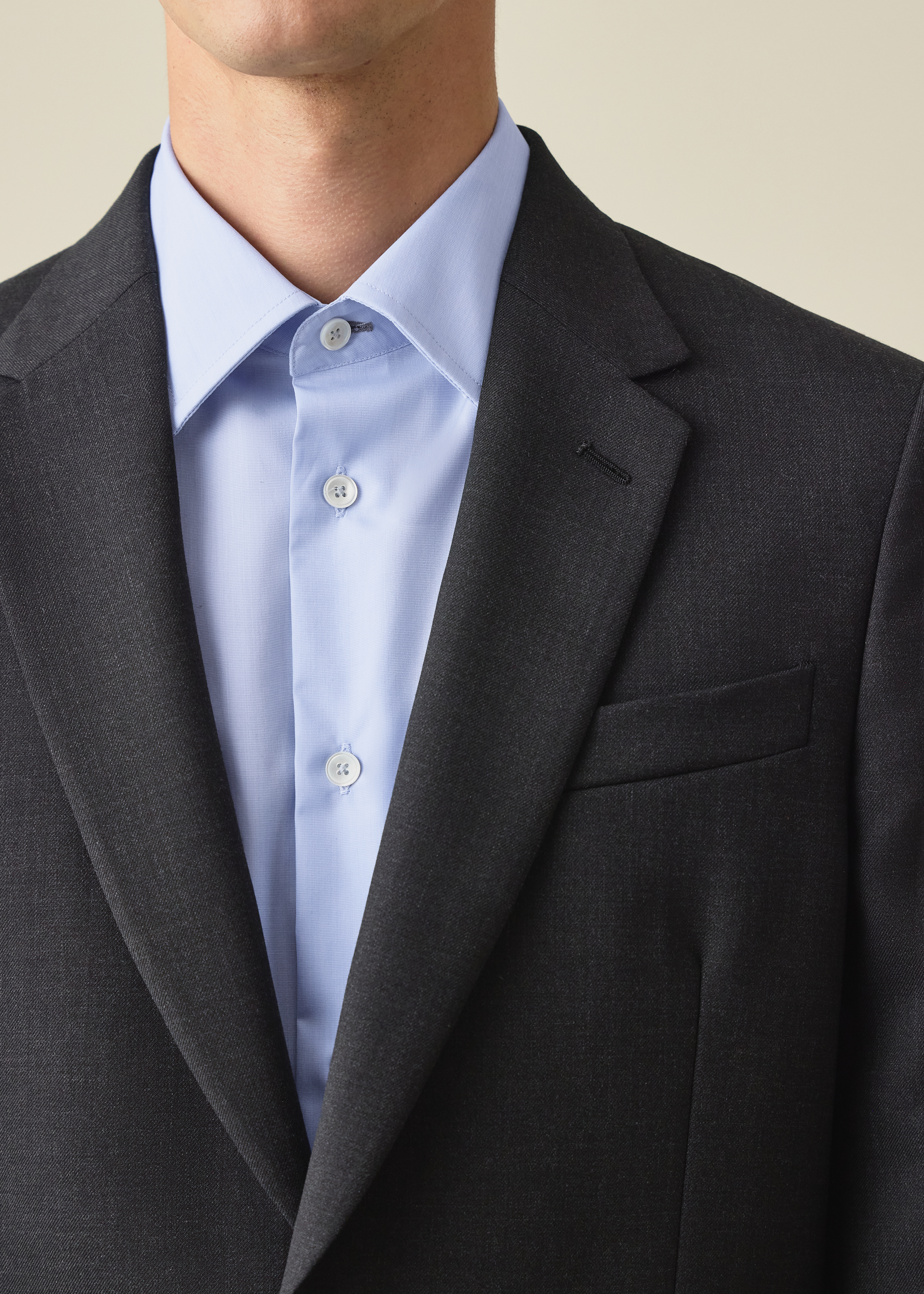 The Soho - Tailored-Fit Charcoal Wool 'A Suit To Travel In' Blazer thumbnail 5