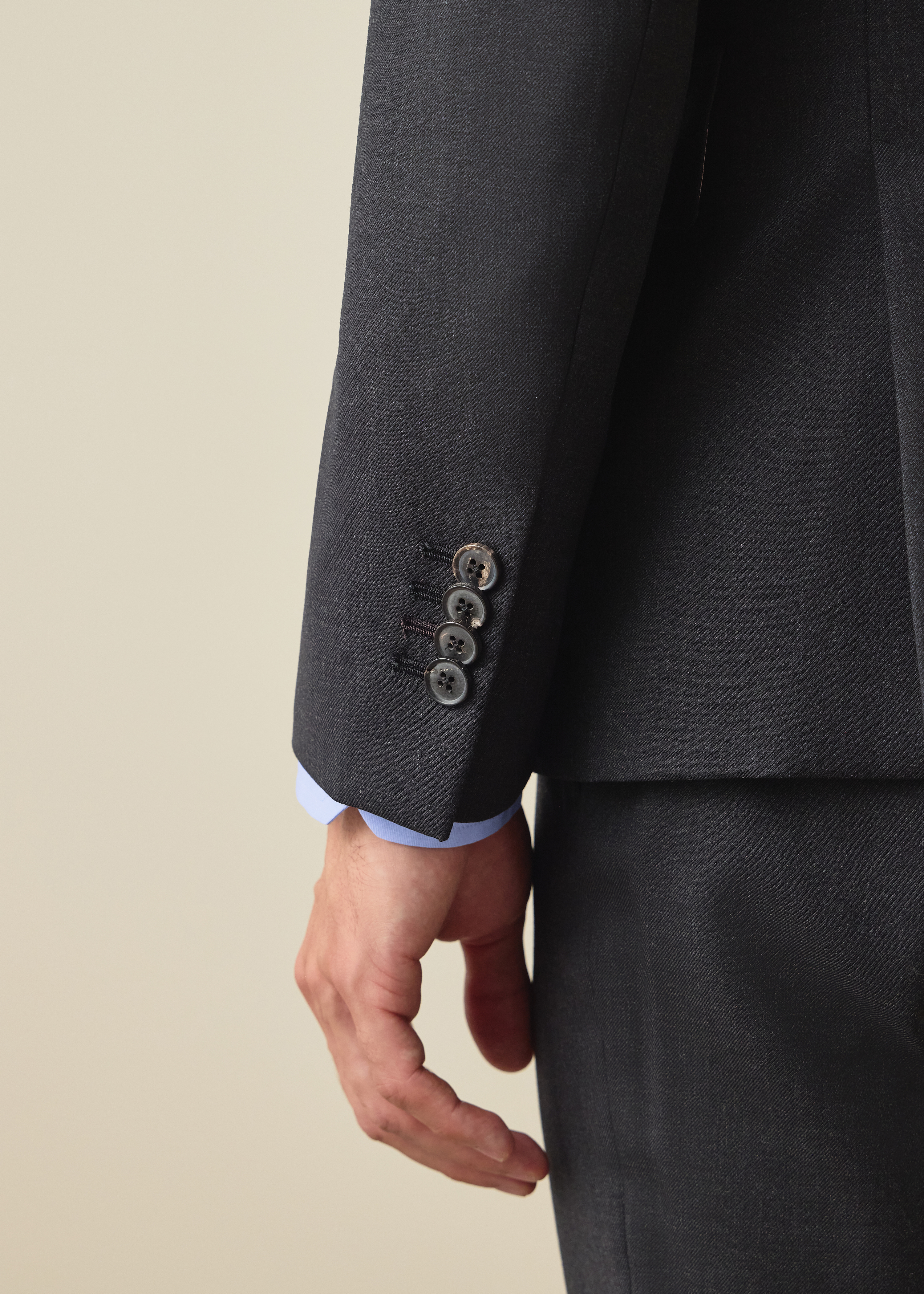 The Soho - Tailored-Fit Charcoal Wool 'A Suit To Travel In' Blazer thumbnail 7