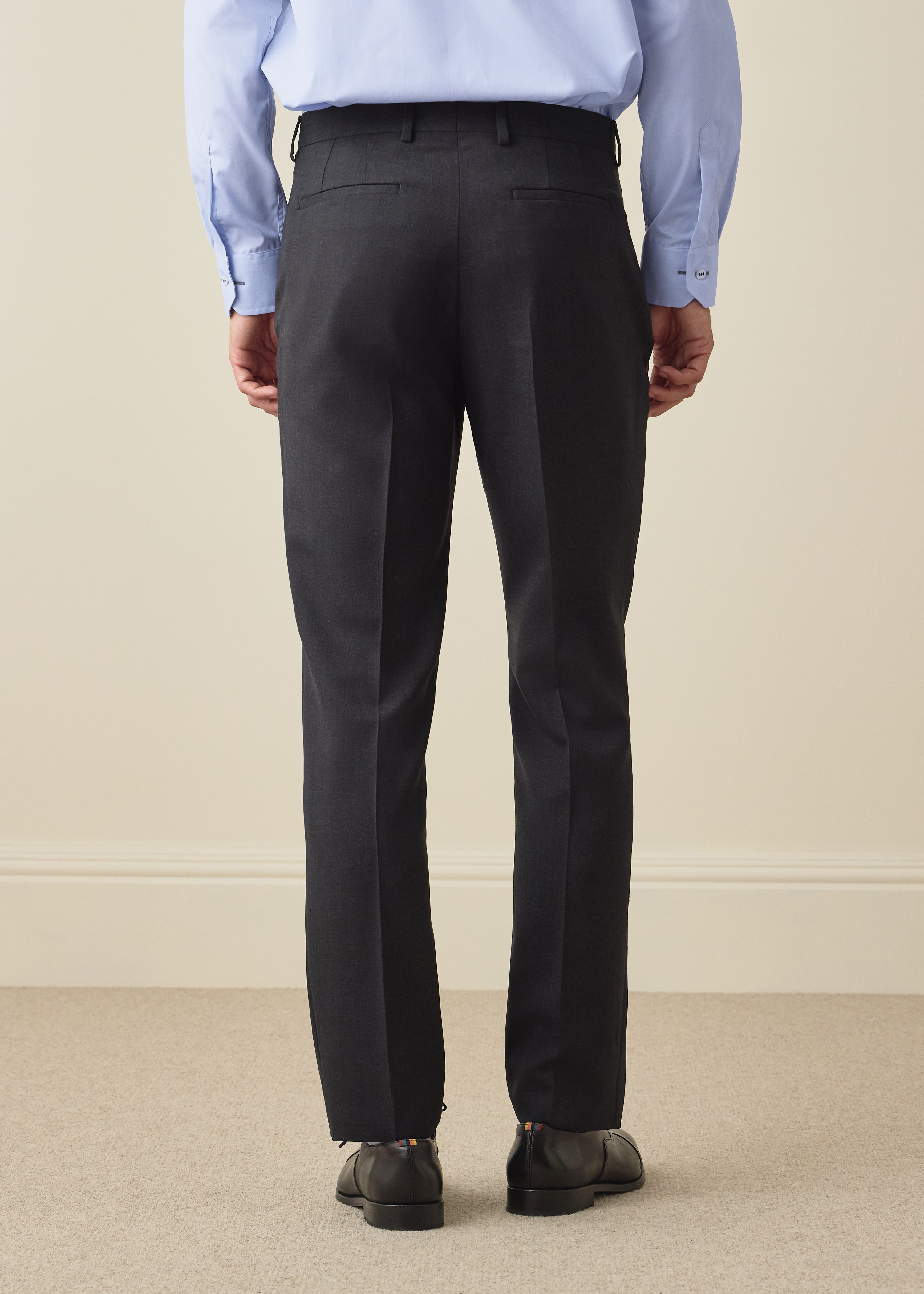 A Suit To Travel In - Slim-Fit Charcoal Wool Trousers thumbnail 4