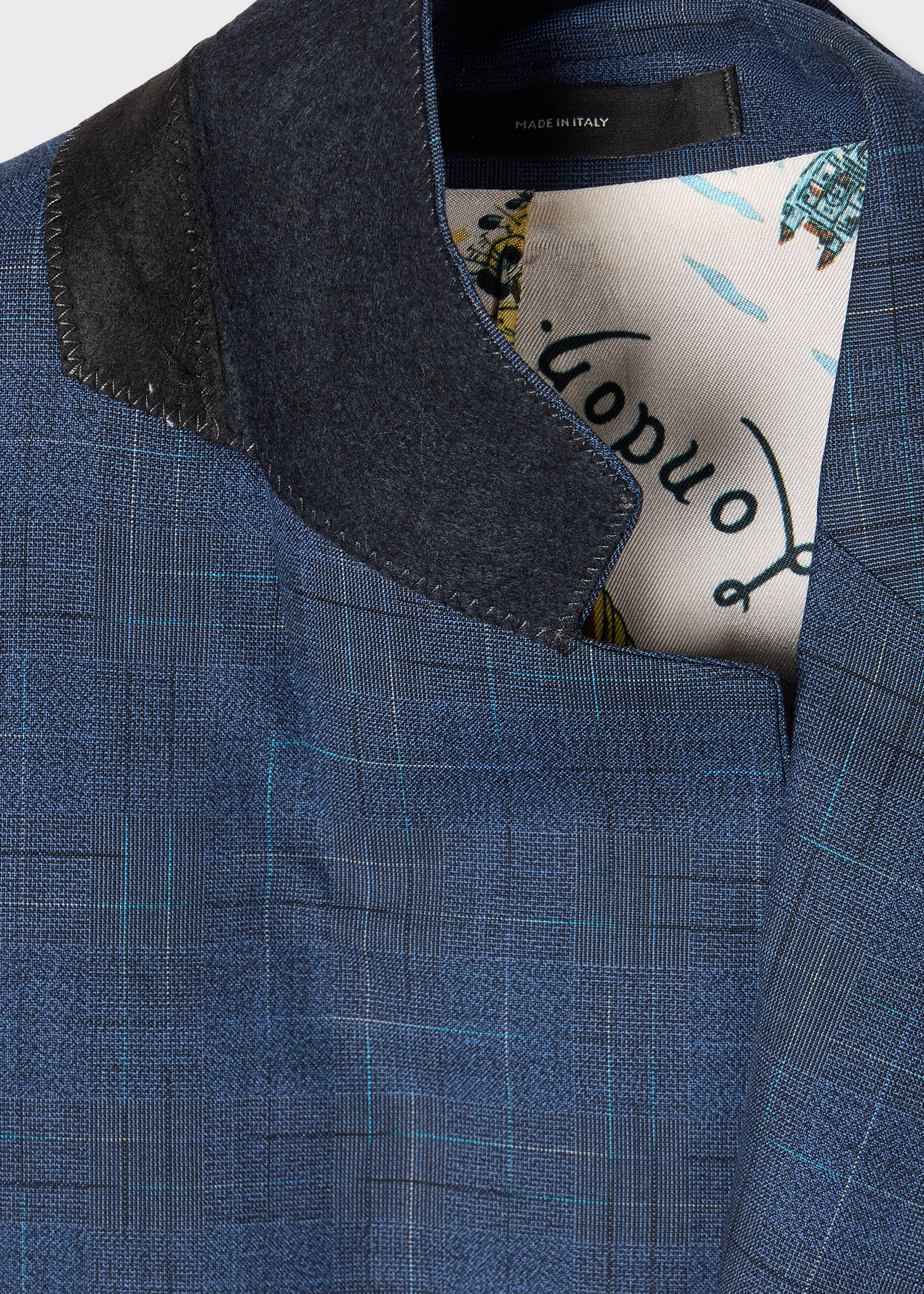 The Brierley - Navy Space-Dye Check Wool Suit thumbnail 8