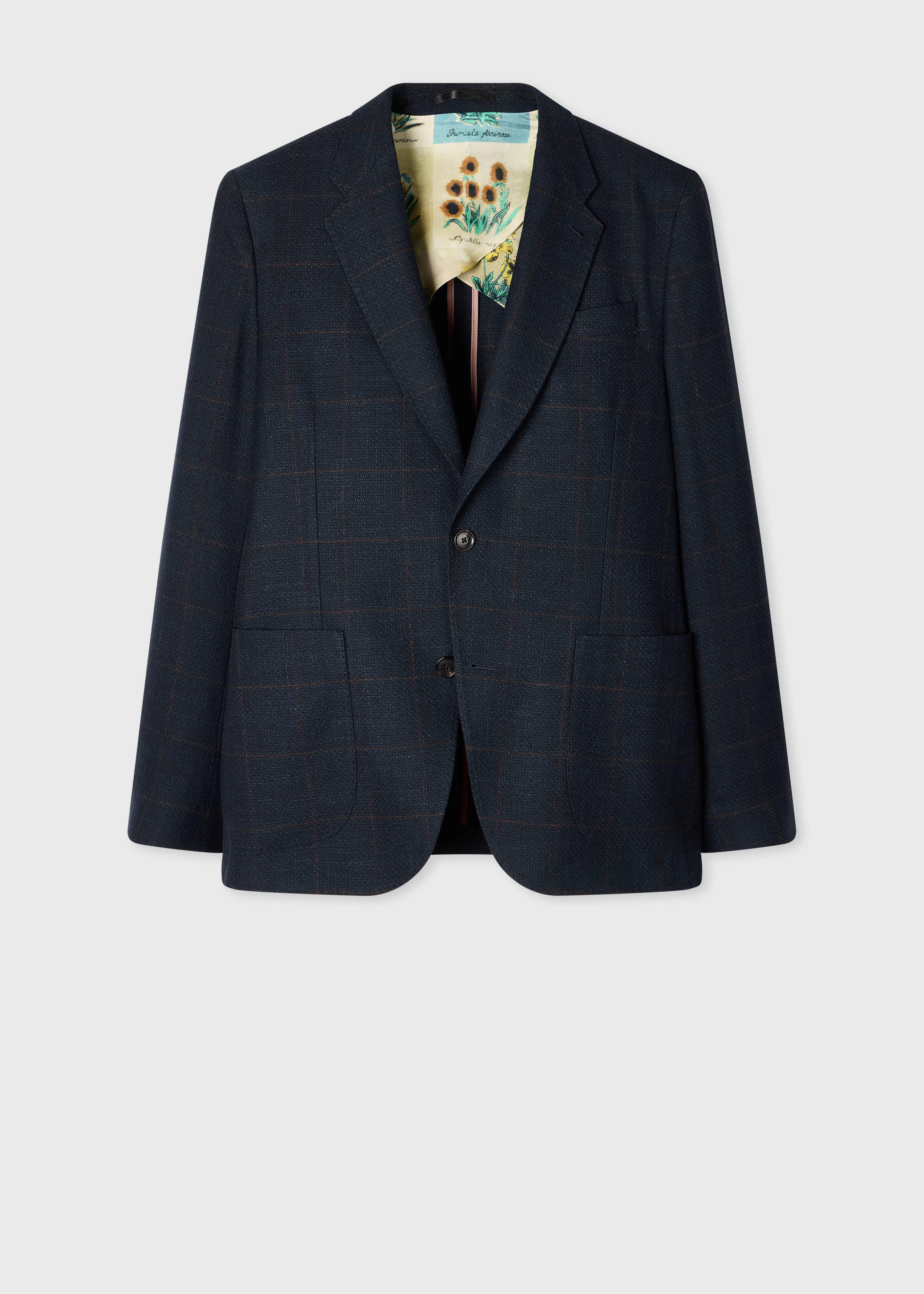 Navy Check Wool Patch-Pocket Buggy-Lined Blazer primary image