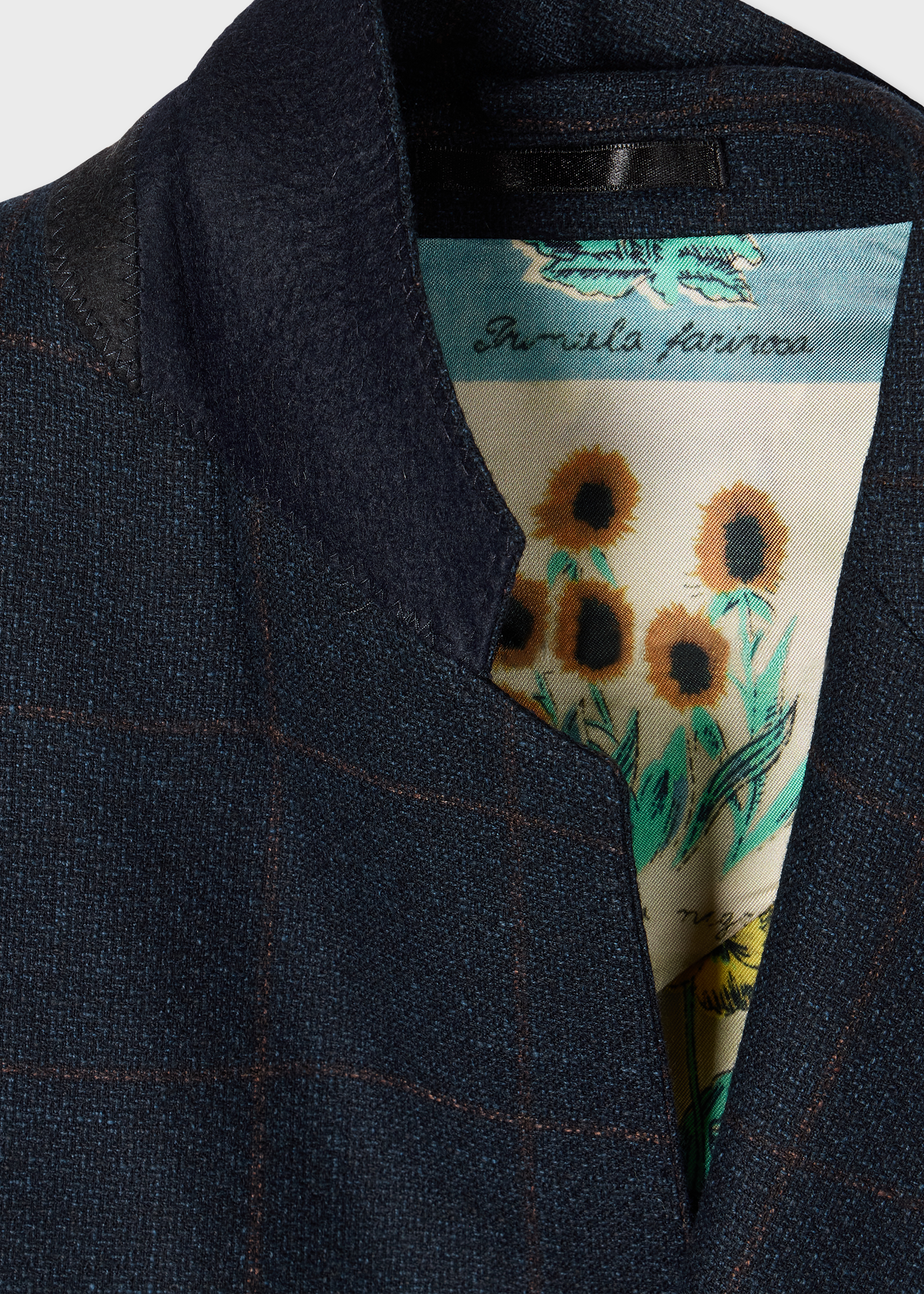 Navy Check Wool Patch-Pocket Buggy-Lined Blazer thumbnail 7