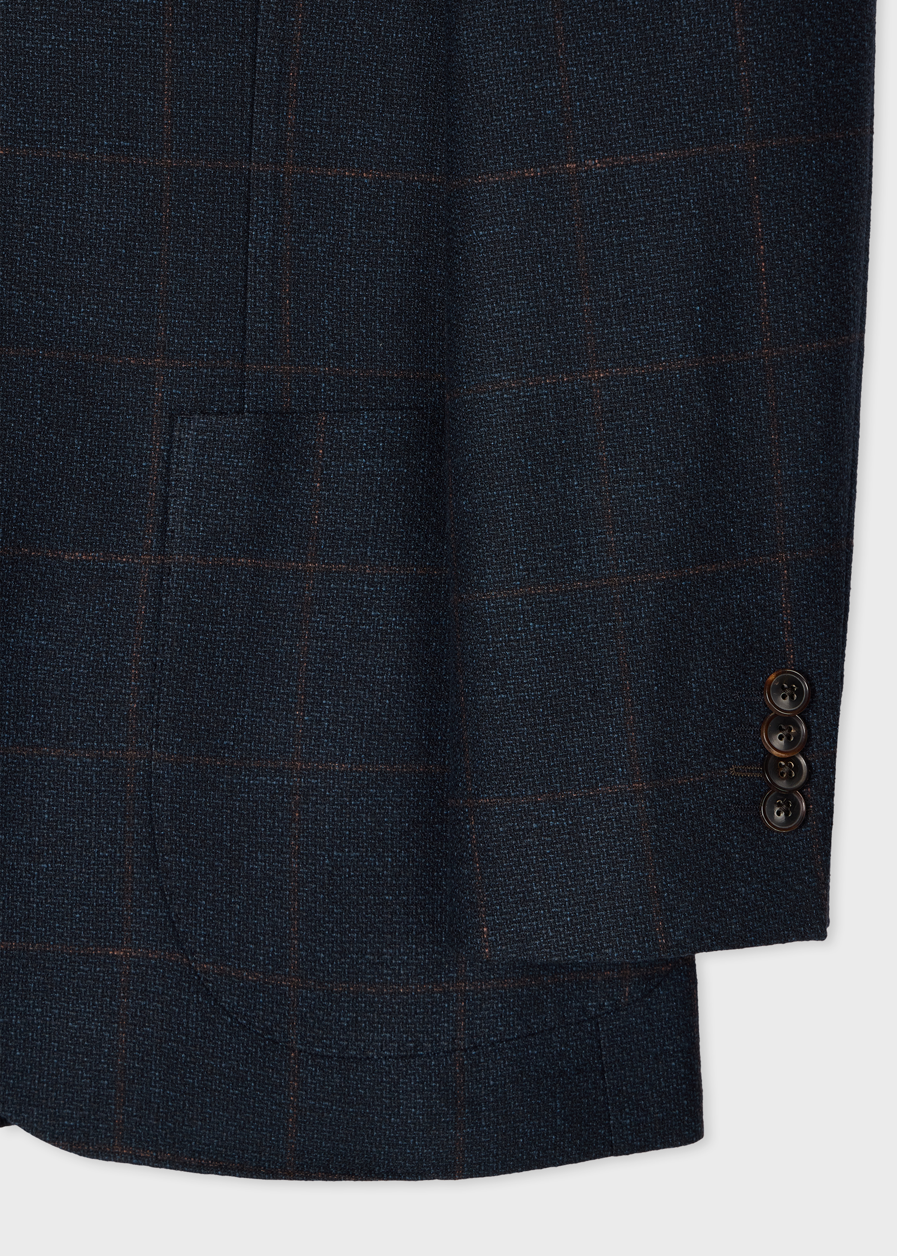 Navy Check Wool Patch-Pocket Buggy-Lined Blazer thumbnail 8