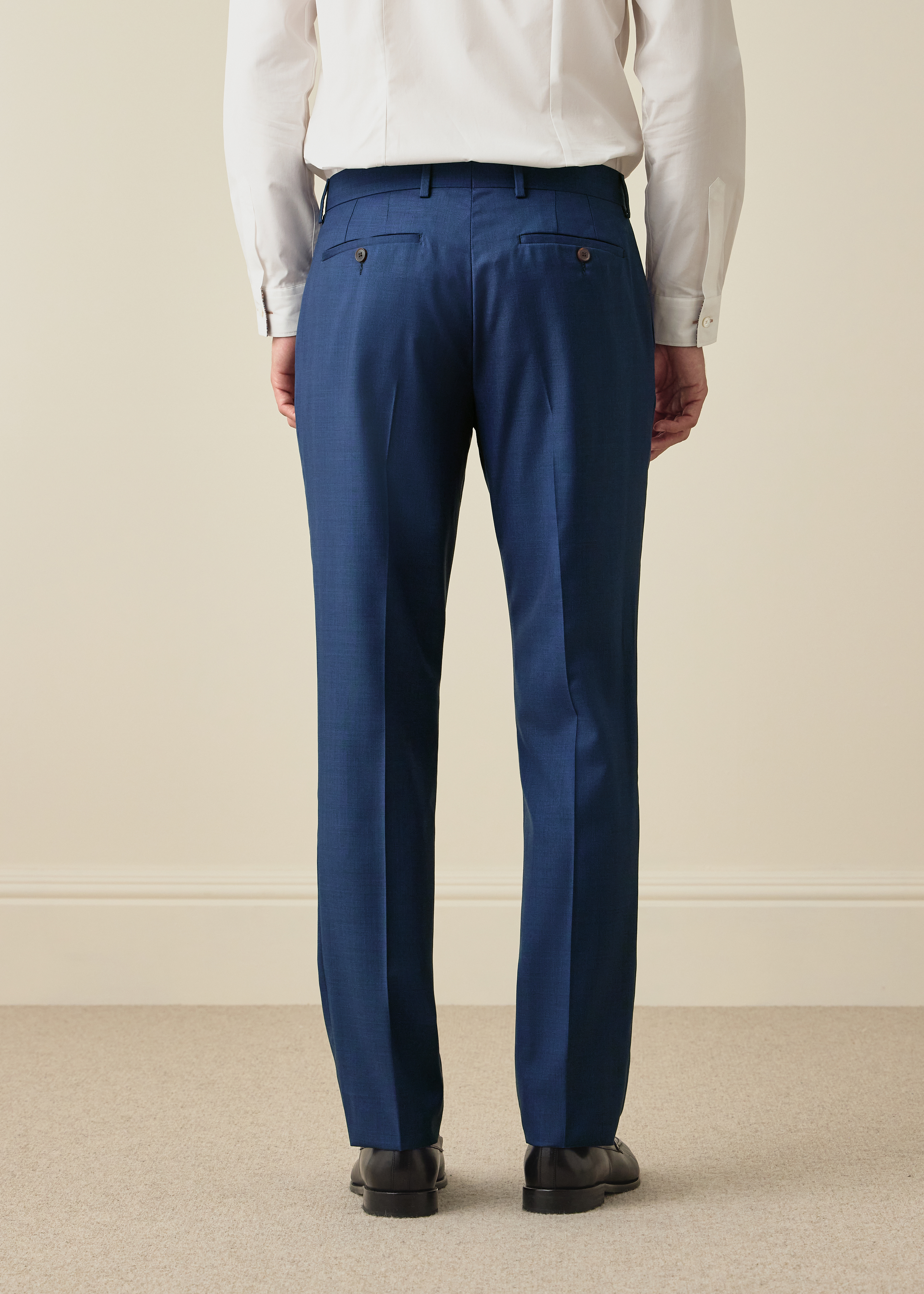 The Soho - Mid Blue Sharkskin Wool Suit thumbnail 10