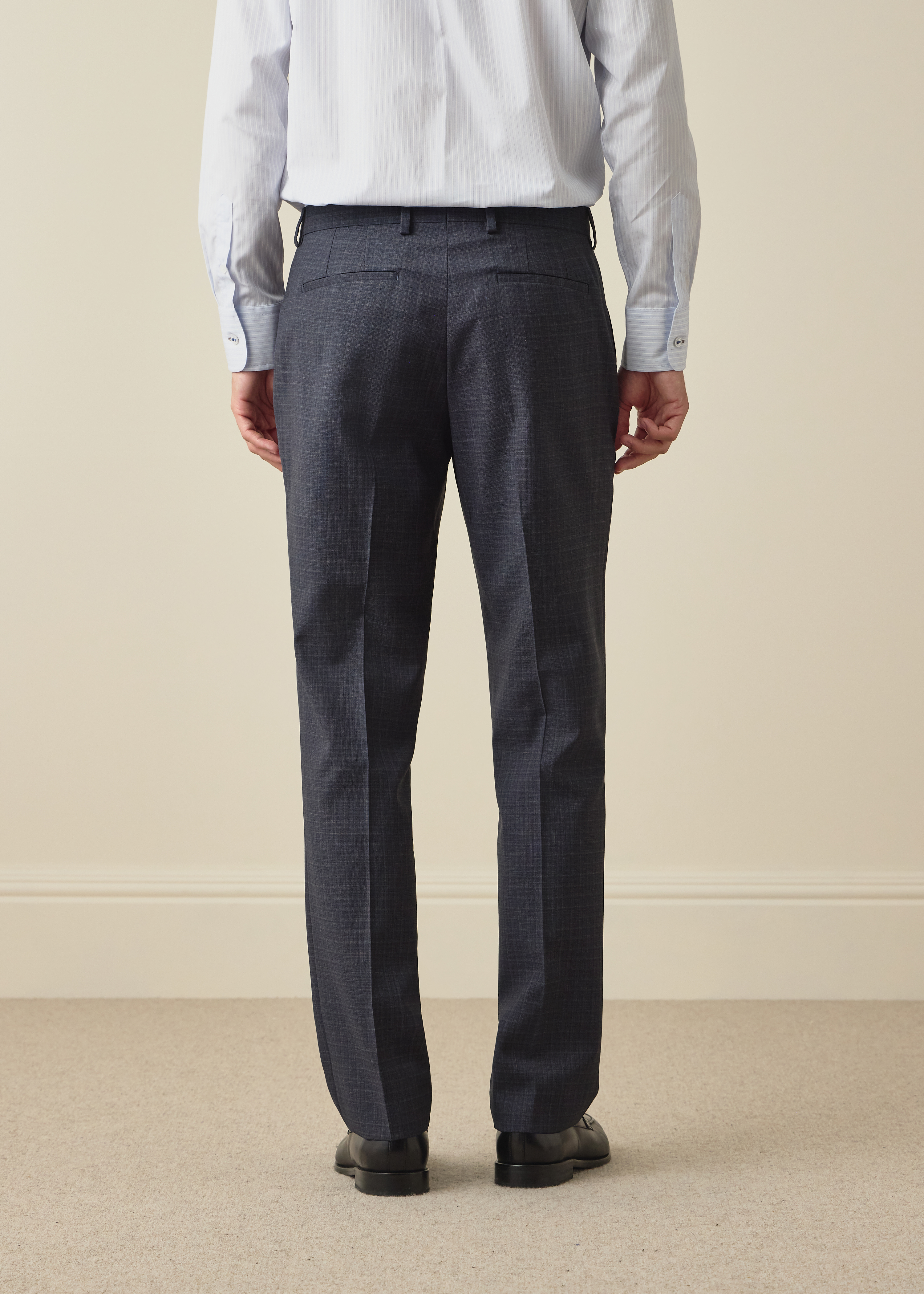 The Soho - Mid-Blue Micro Check Wool Two-Piece Suit thumbnail 7