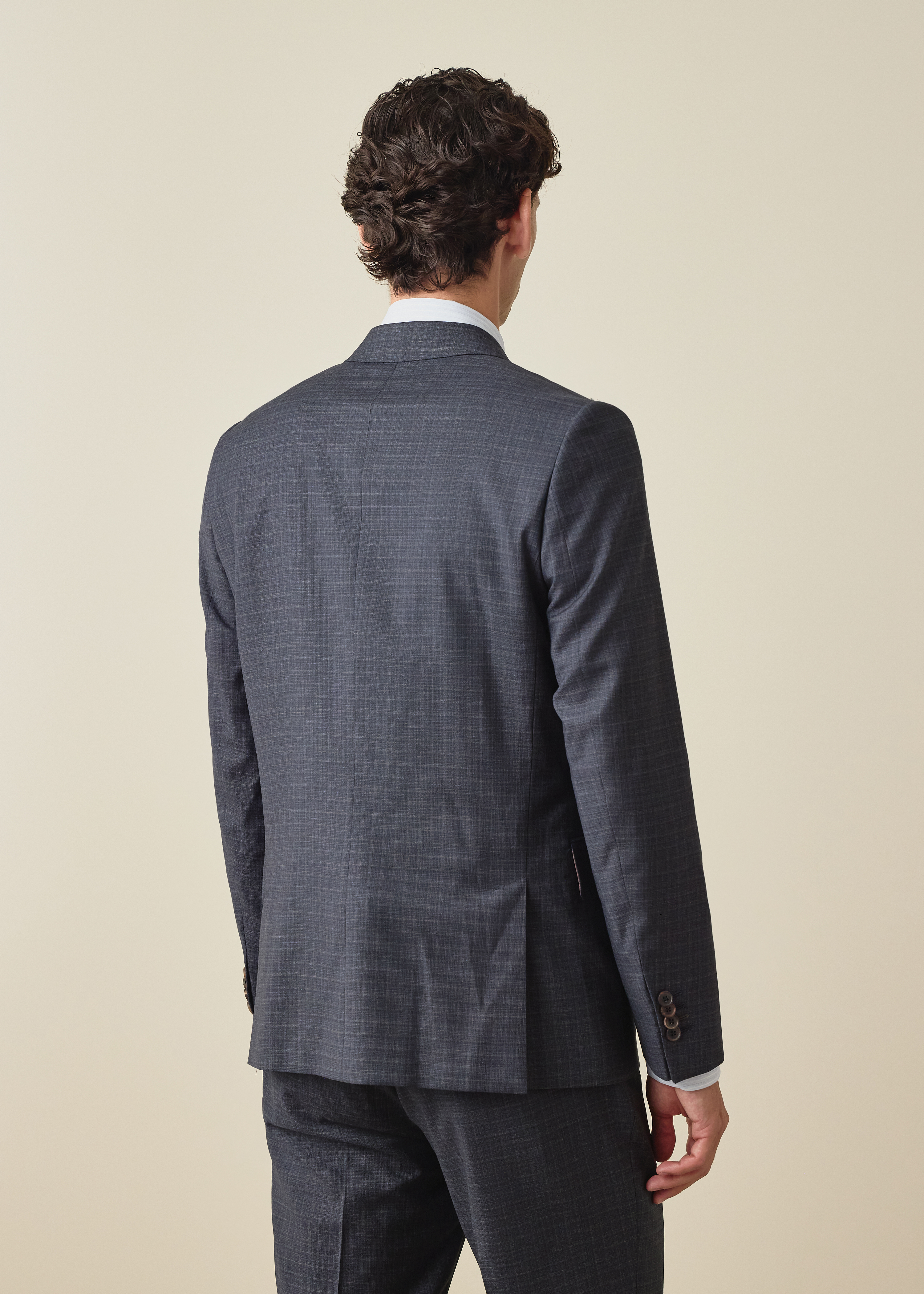 The Soho - Mid-Blue Micro Check Wool Two-Piece Suit thumbnail 5