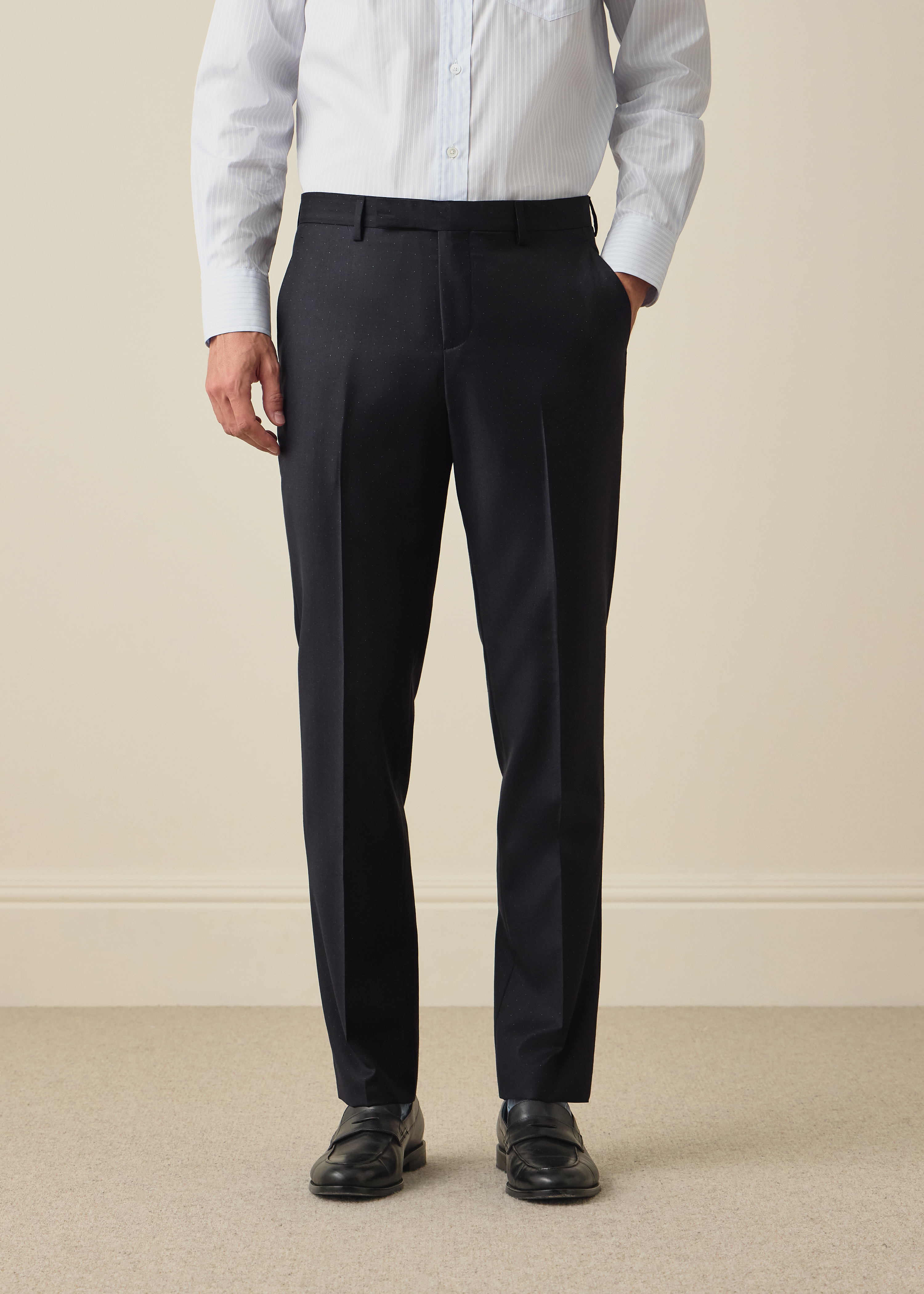 The Soho - Navy Pin Dot Wool Two-Piece Suit thumbnail 6