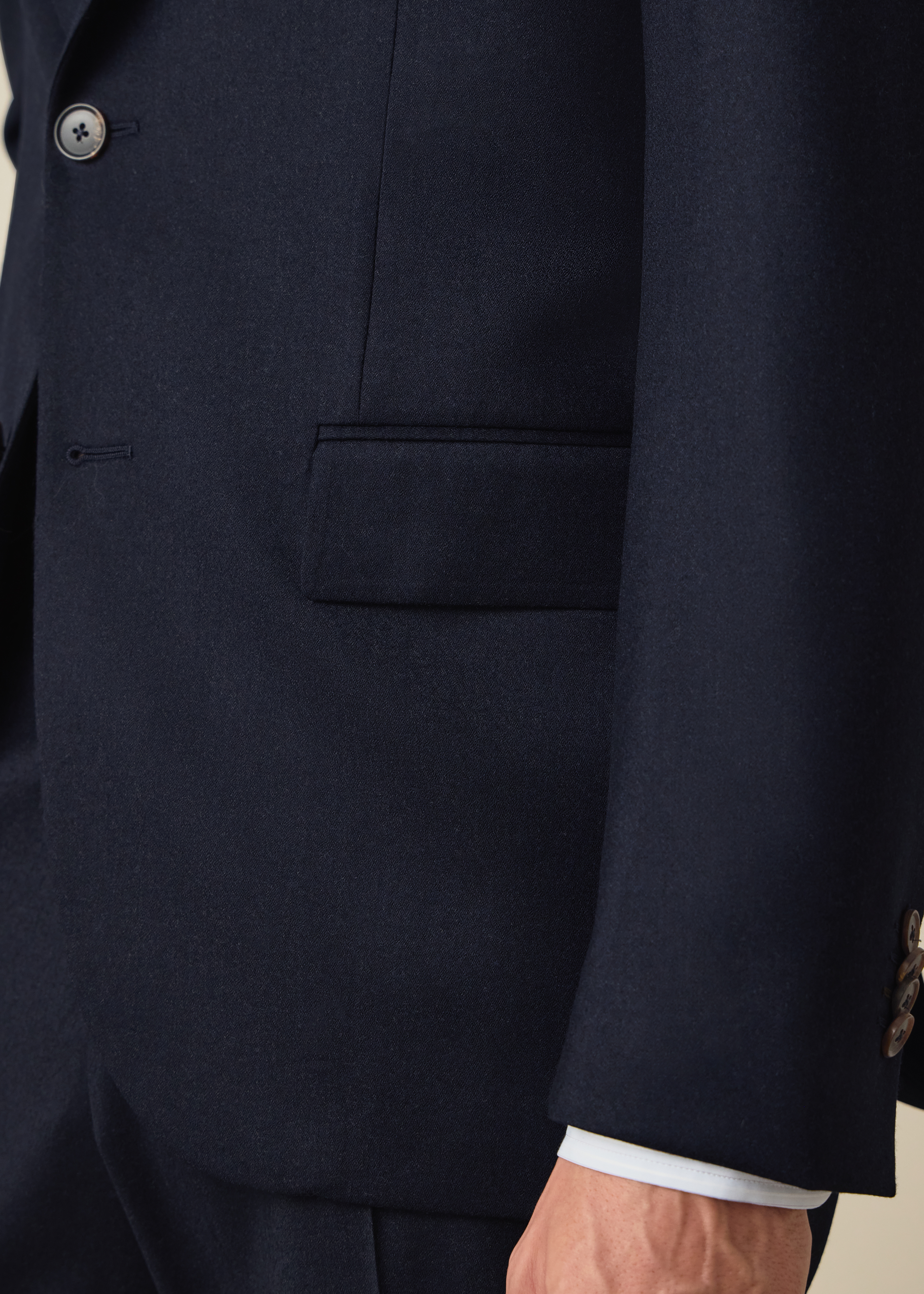 The Westbourne - Navy Wool-Cashmere Flannel Blazer thumbnail 6