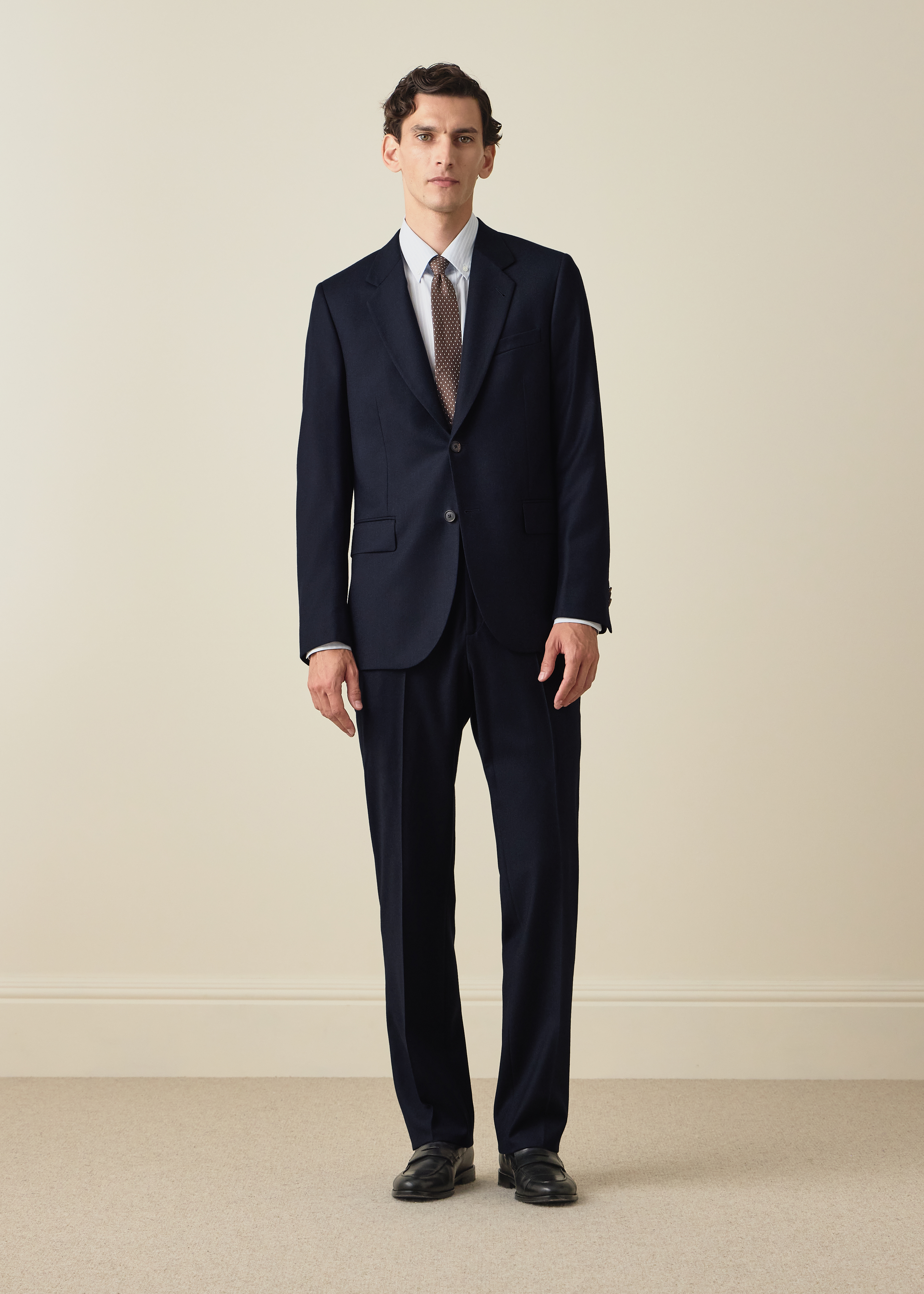 The Westbourne - Navy Wool-Cashmere Flannel Two-Piece Suit thumbnail 2