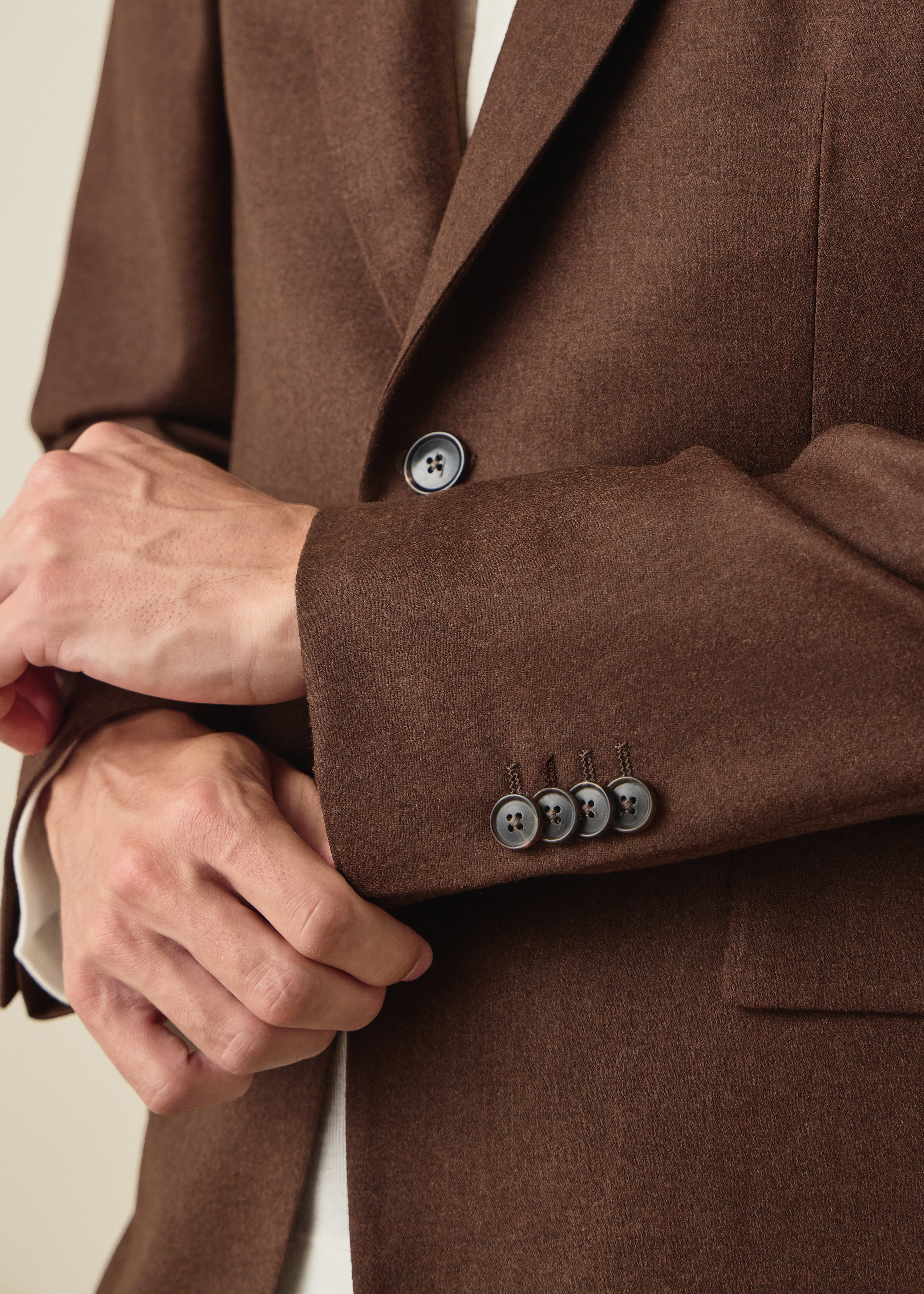The Westbourne - Brown Wool-Cashmere Flannel Blazer thumbnail 6