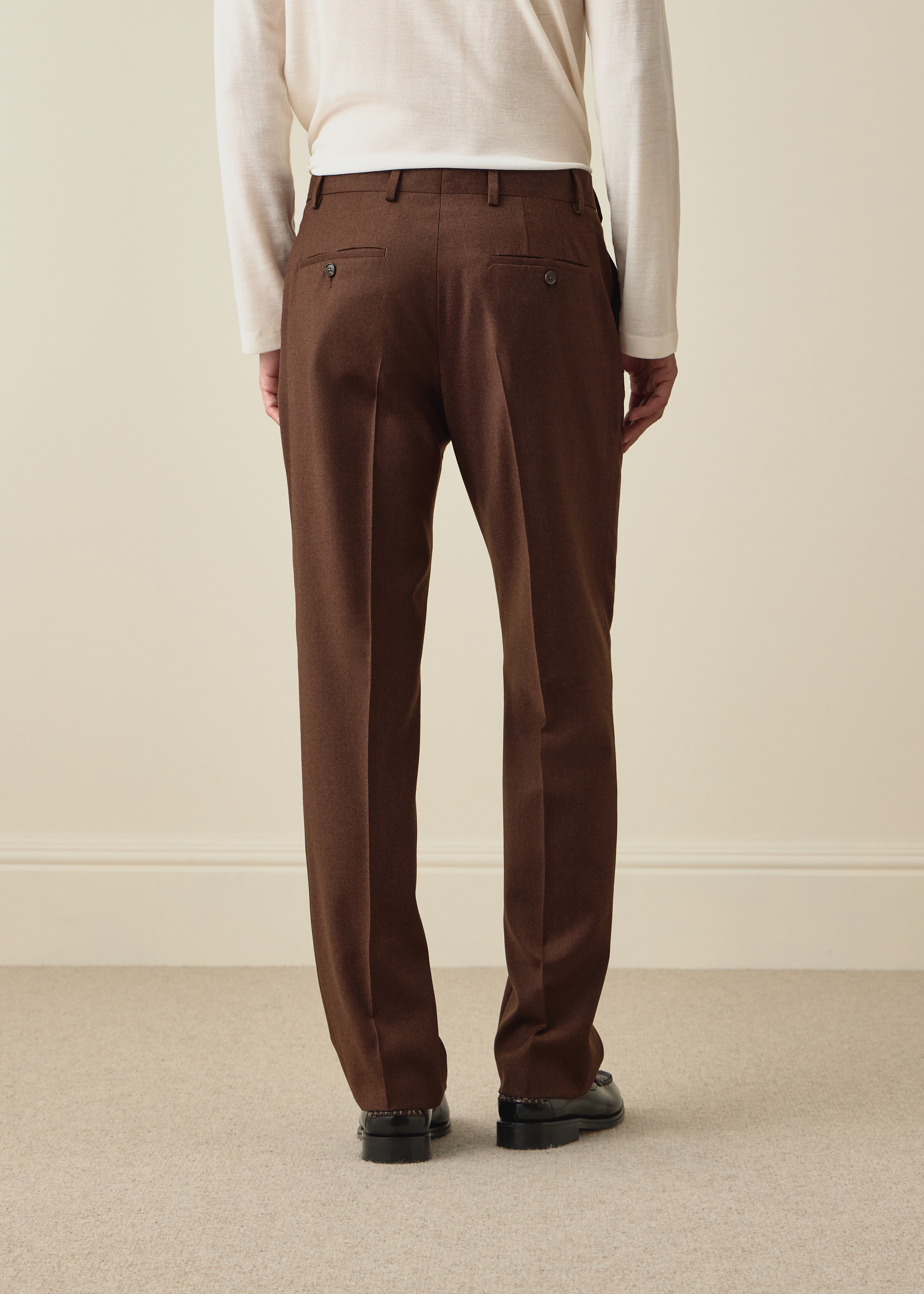 The Westbourne - Brown Wool-Cashmere Flannel Two-Piece Suit thumbnail 7