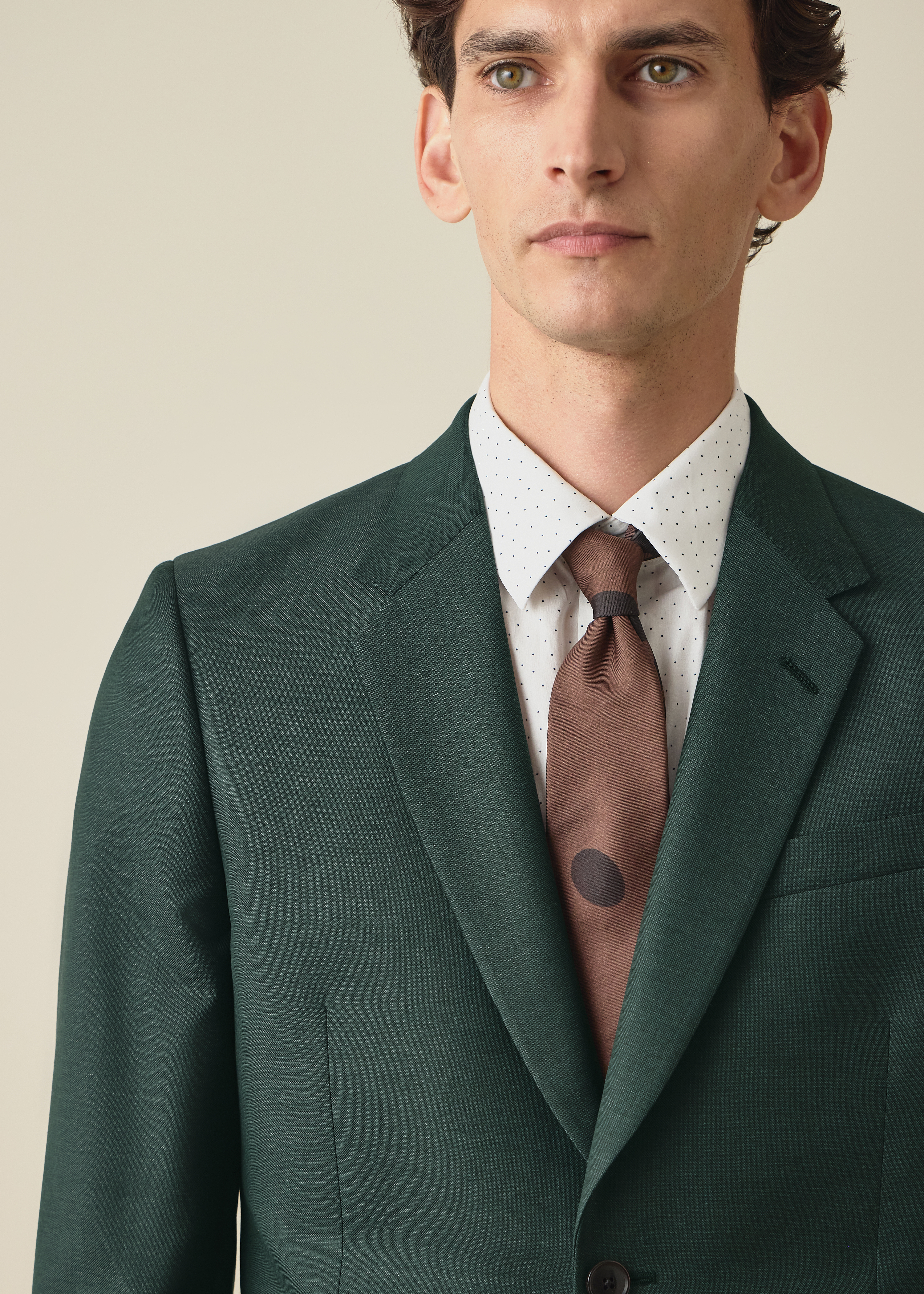 The Brierley - Teal Green Sharkskin Wool Blazer thumbnail 5