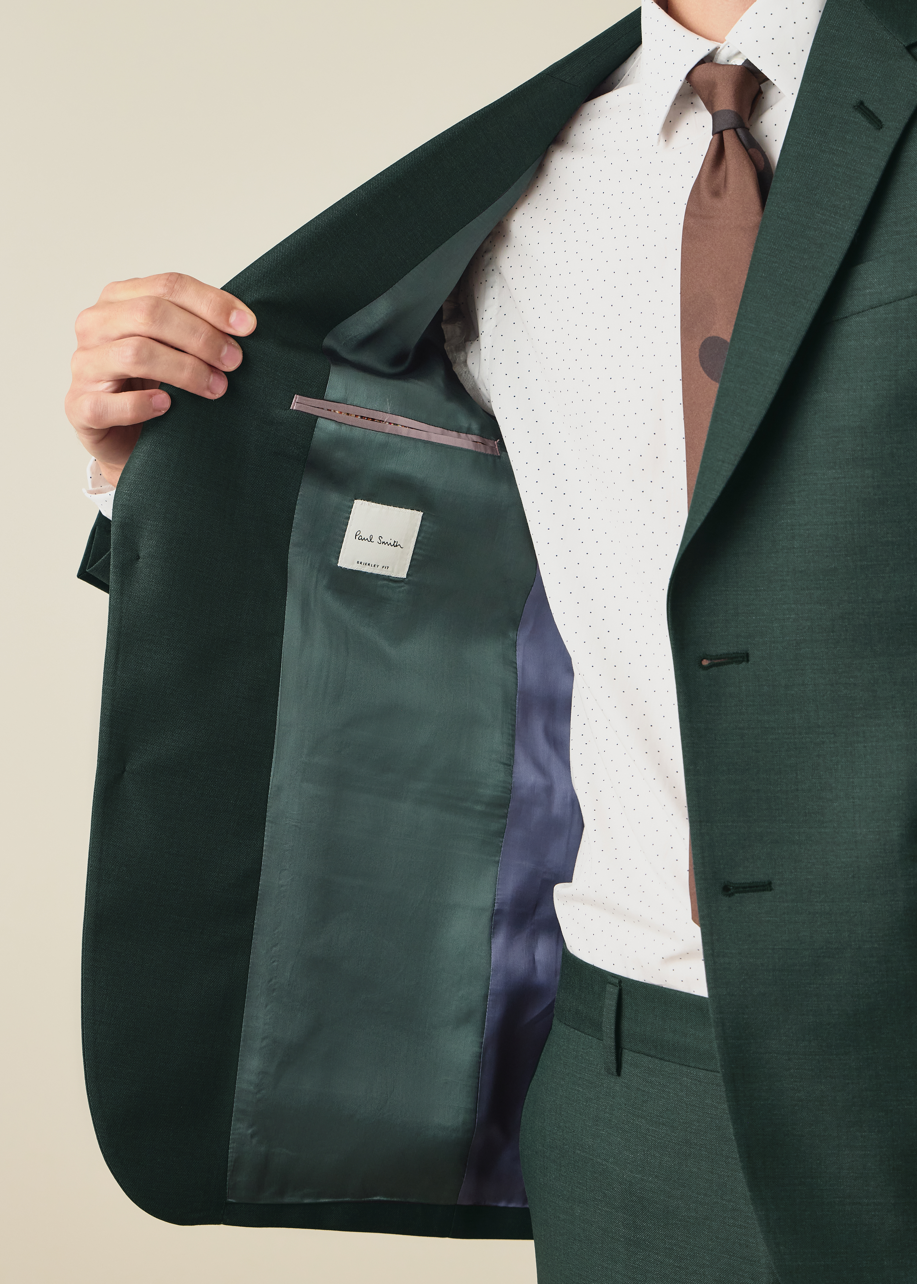 The Brierley - Teal Green Sharkskin Wool Two-Piece Suit thumbnail 3
