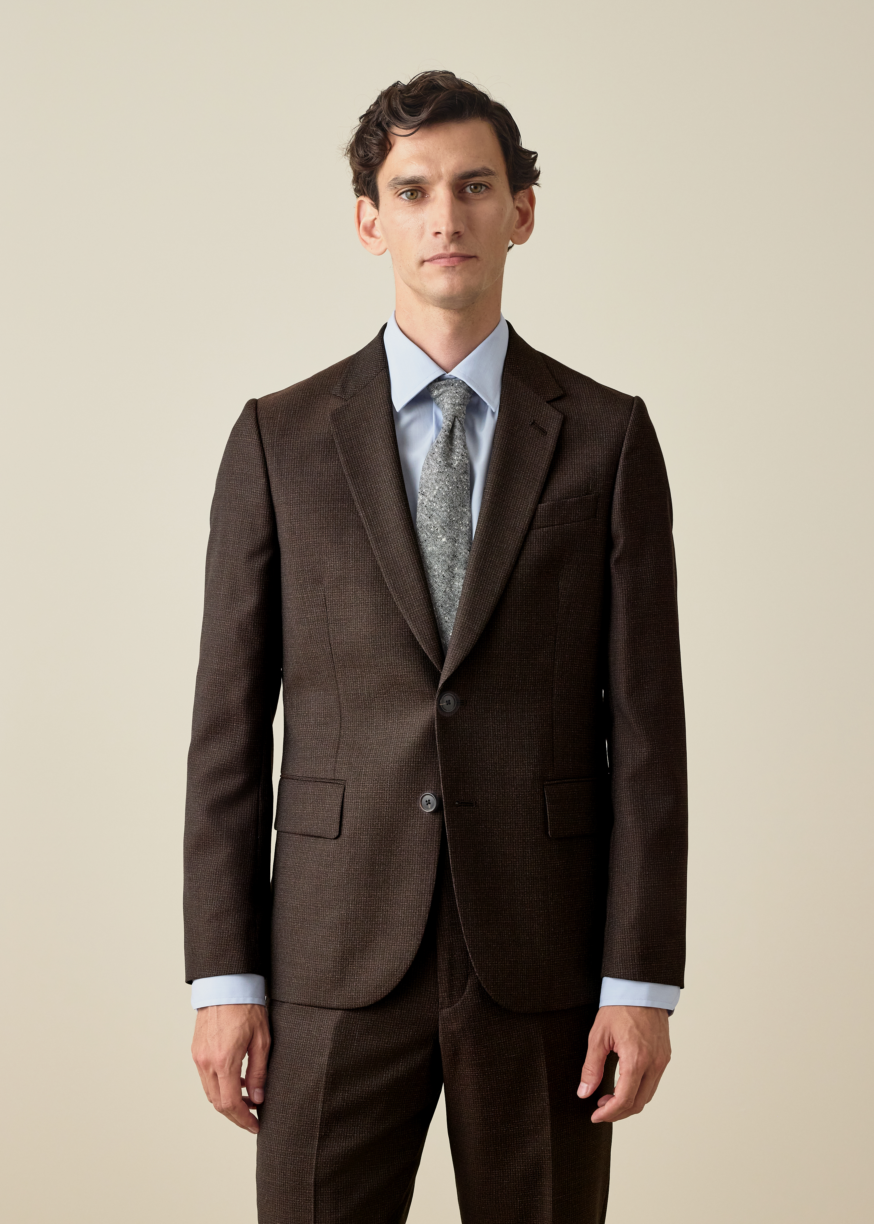 The Soho - Brown Micro-Check Wool Two-Piece Suit thumbnail 4