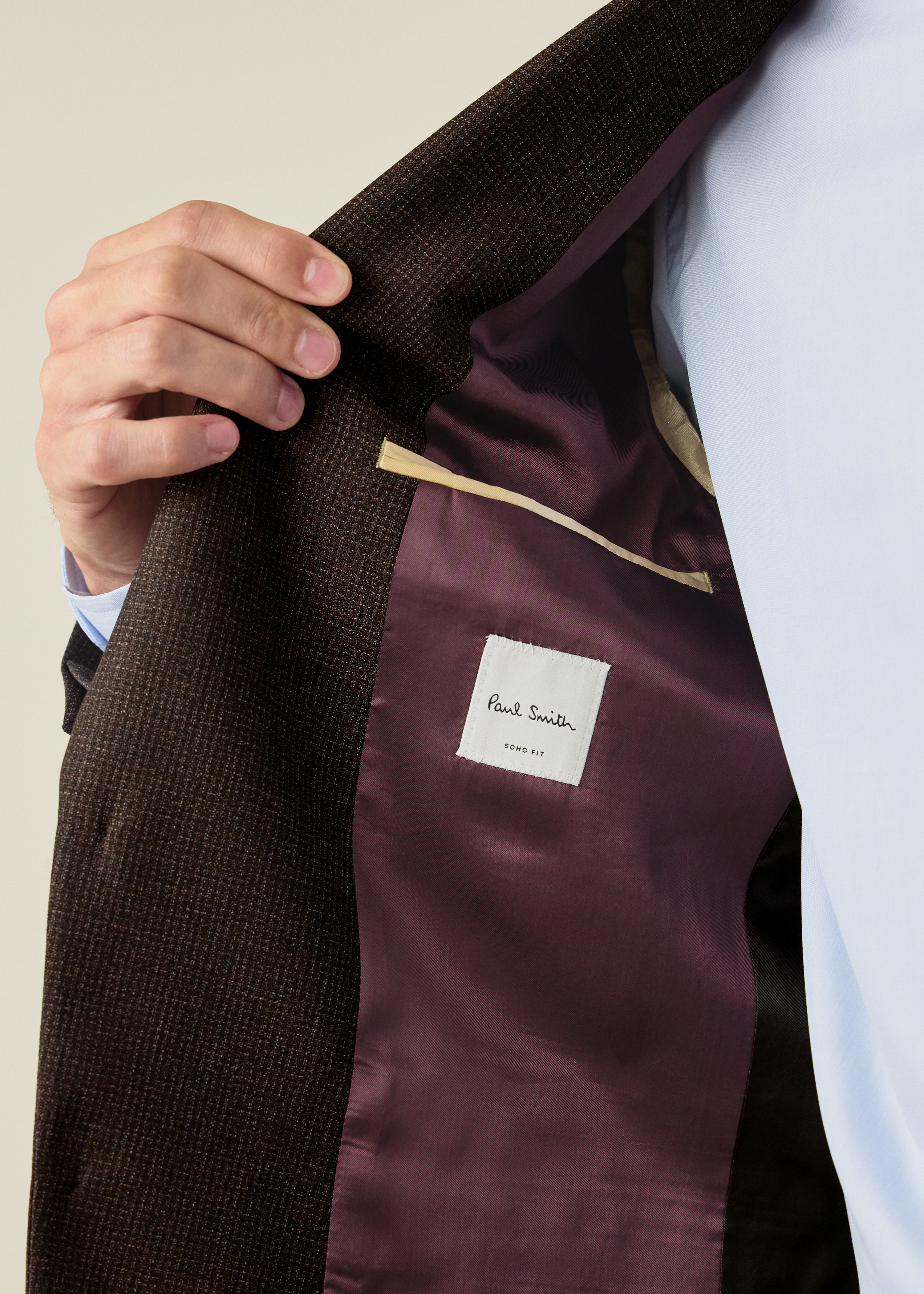 The Soho - Brown Micro-Check Wool Two-Piece Suit thumbnail 3