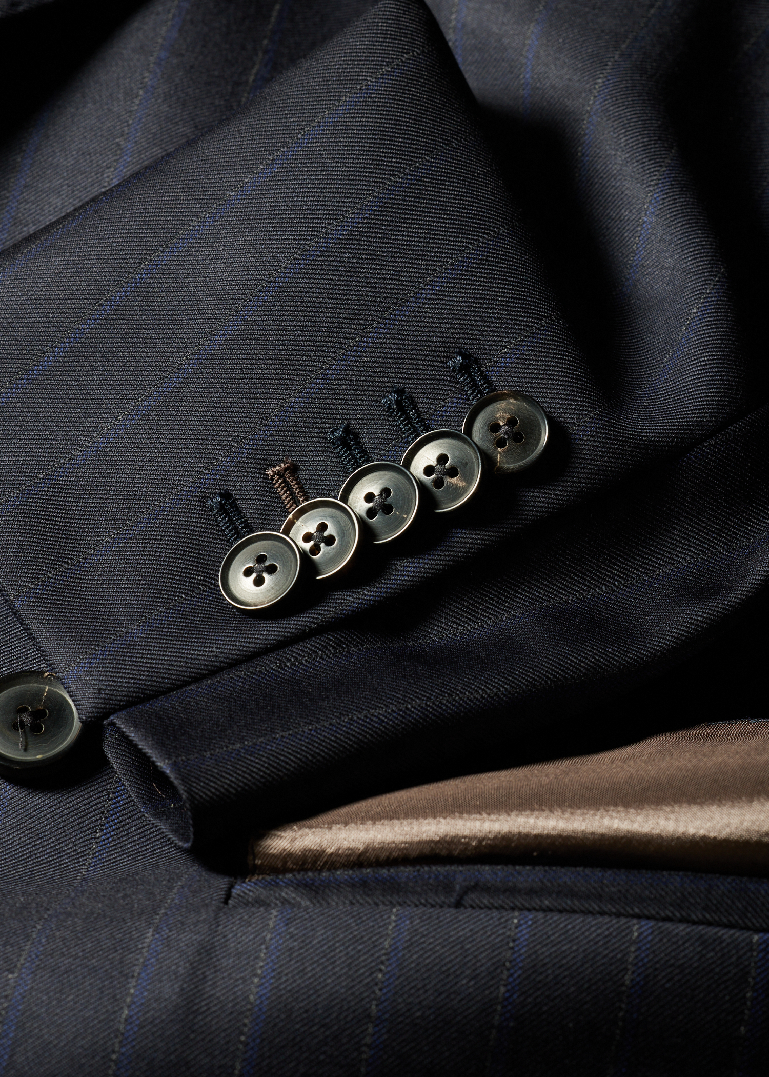 The Westbourne - Dark Navy Pinstripe Double-Breasted Blazer thumbnail 6