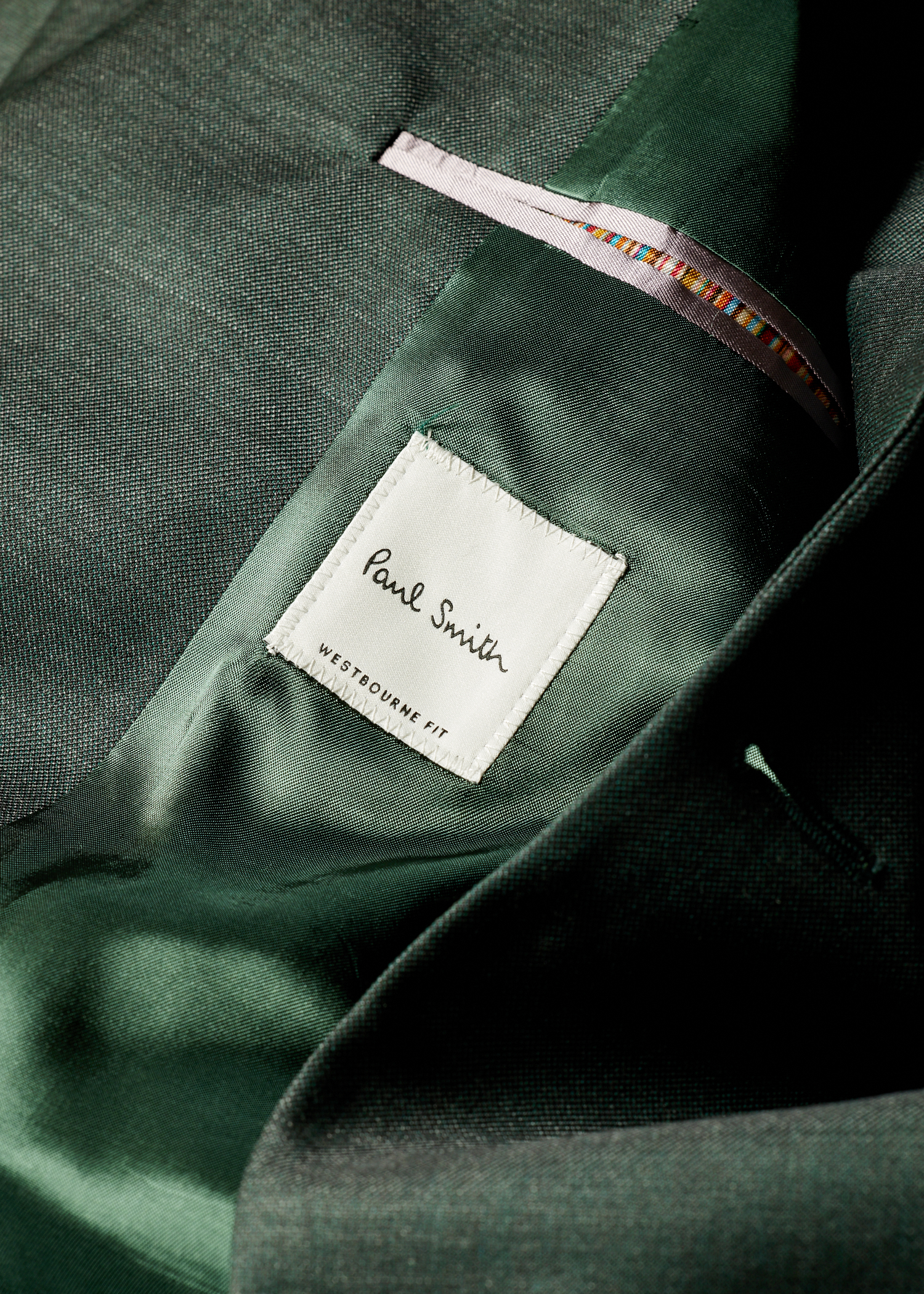 The Westbourne - Teal Green Sharkskin Wool Blazer thumbnail 4