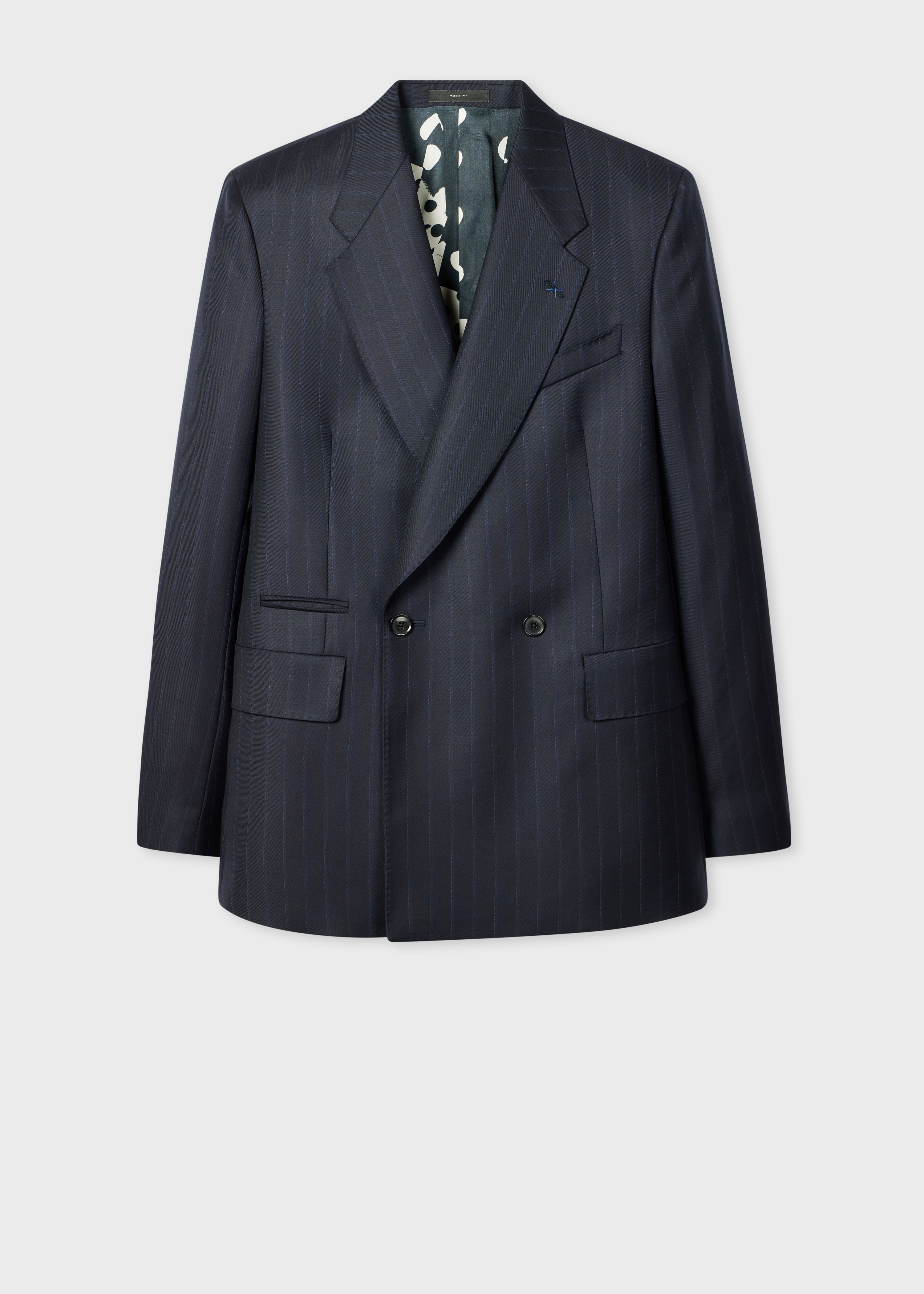 The Westbourne - Dark Navy Pinstripe Double-Breasted Blazer primary image