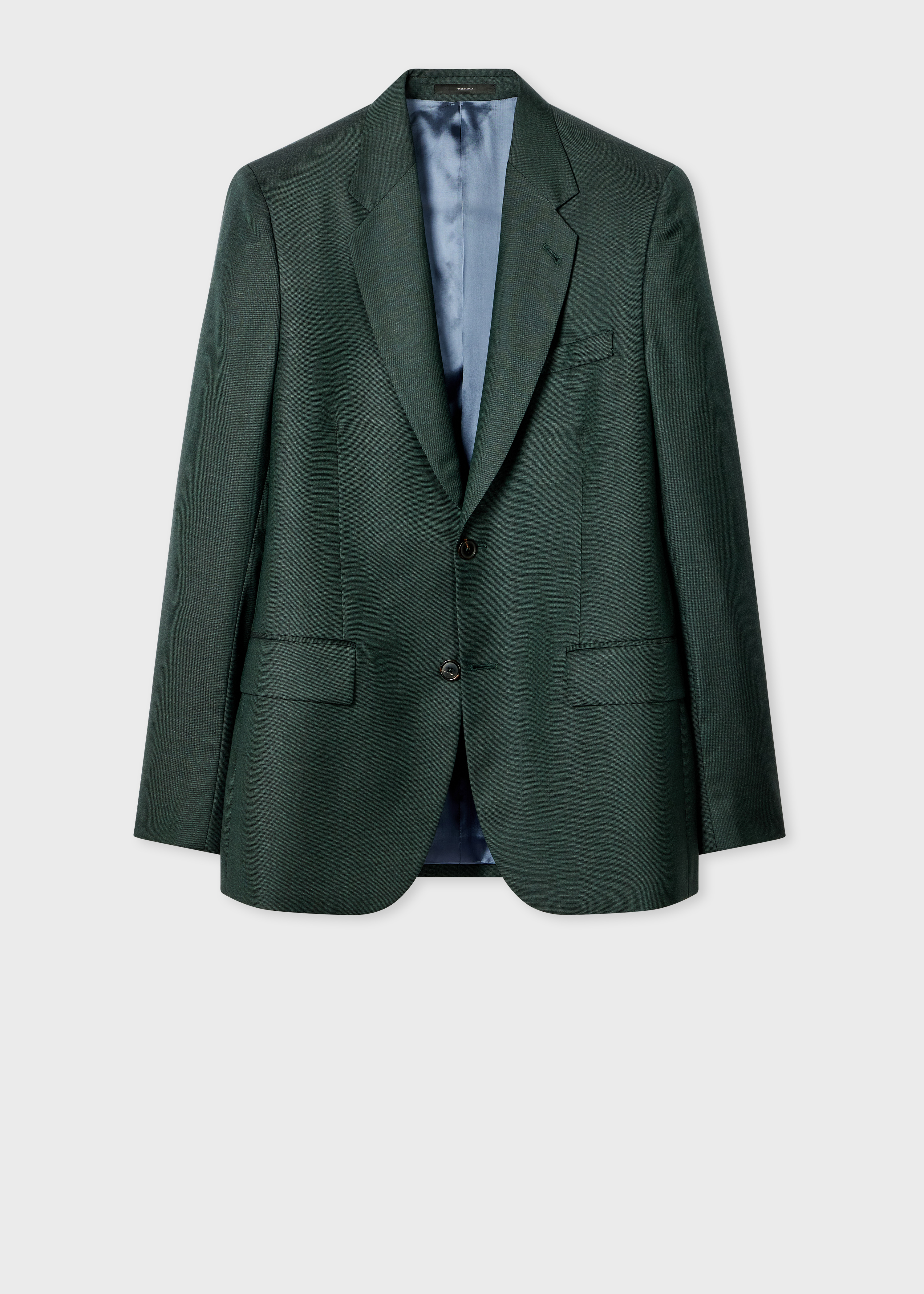 The Westbourne - Teal Green Sharkskin Wool Blazer primary image