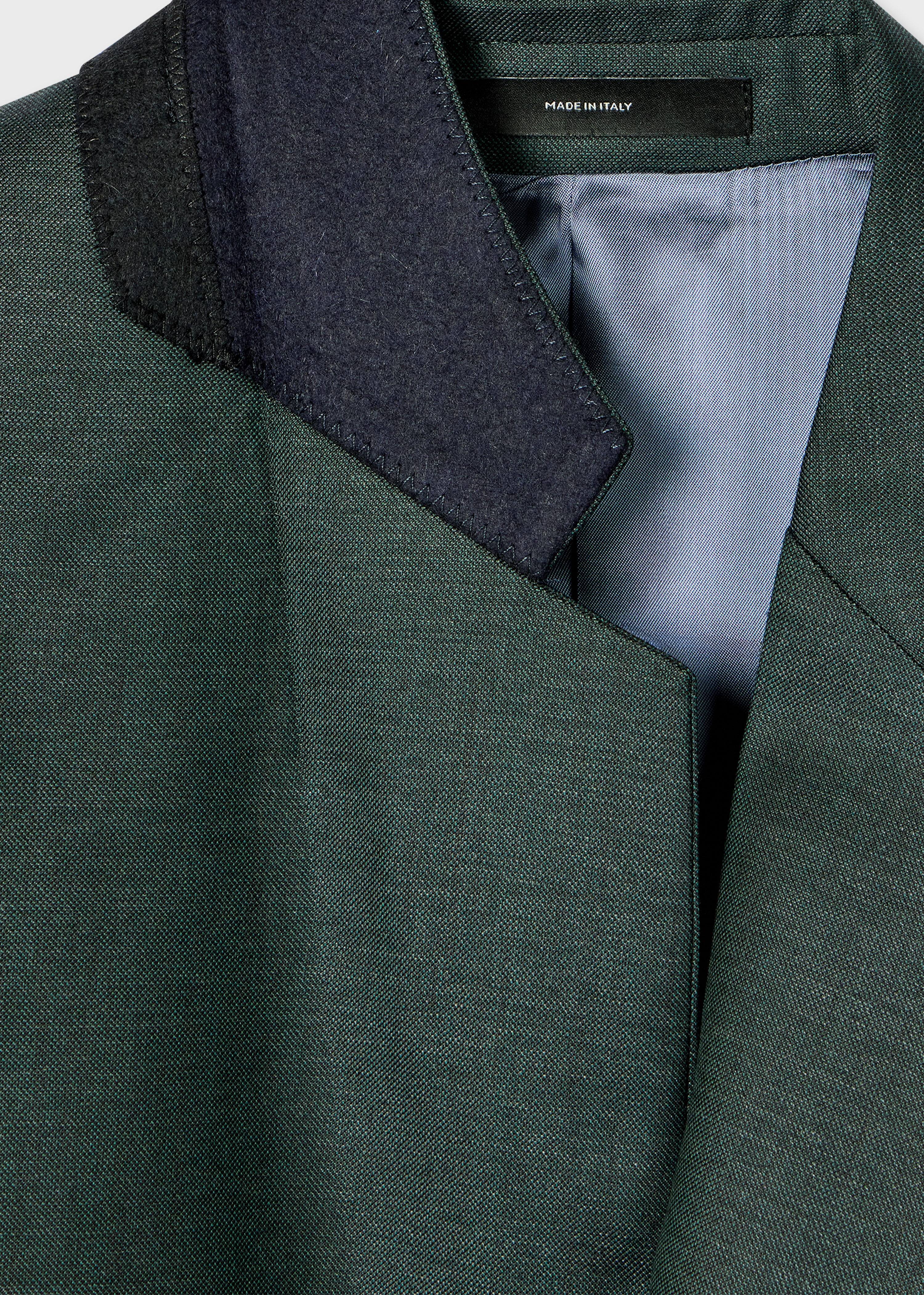 The Westbourne - Teal Green Sharkskin Wool Blazer thumbnail 7