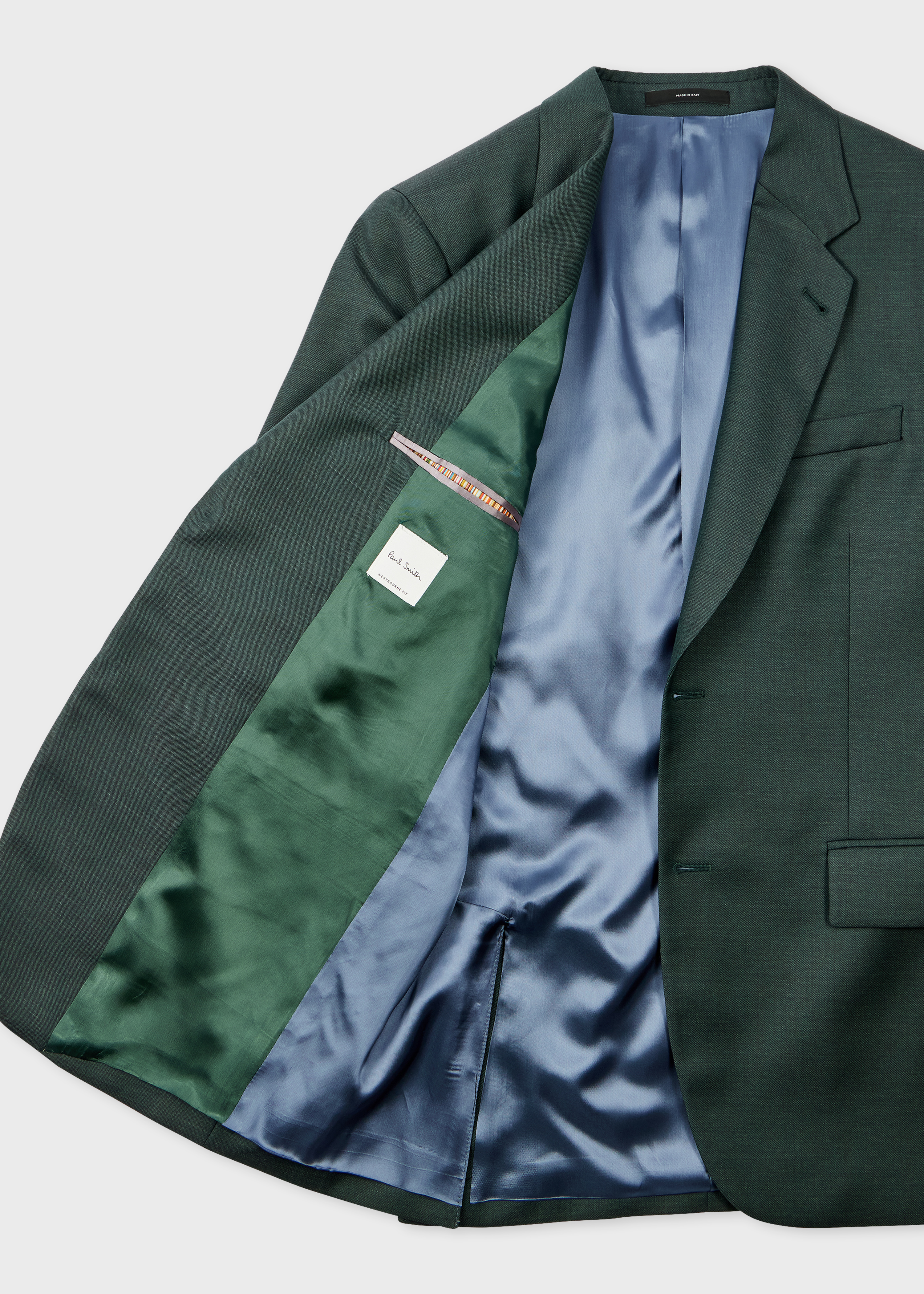 The Westbourne - Teal Green Sharkskin Wool Blazer thumbnail 2