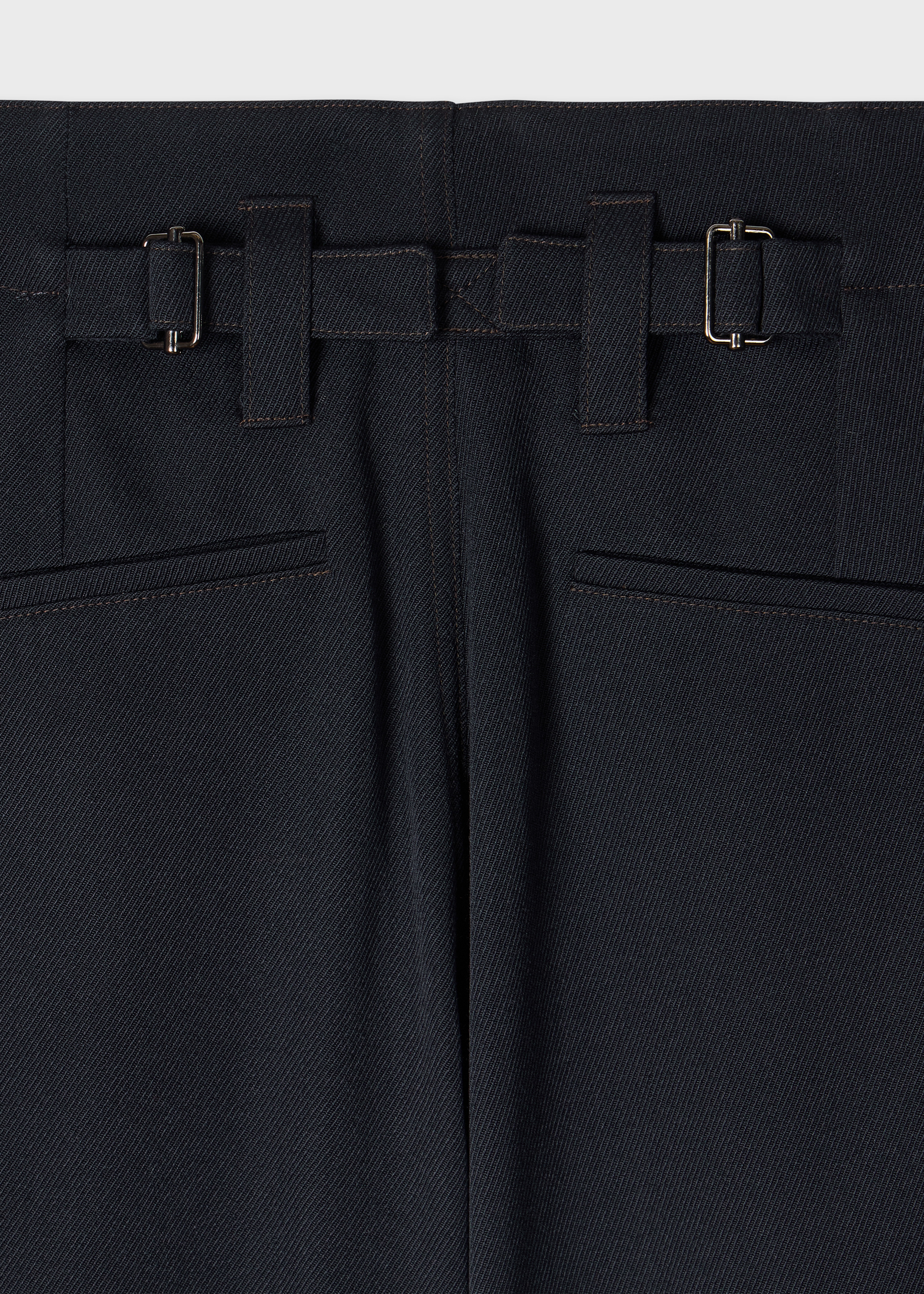 Relaxed-Fit Navy Wool-Twill Trousers thumbnail 3