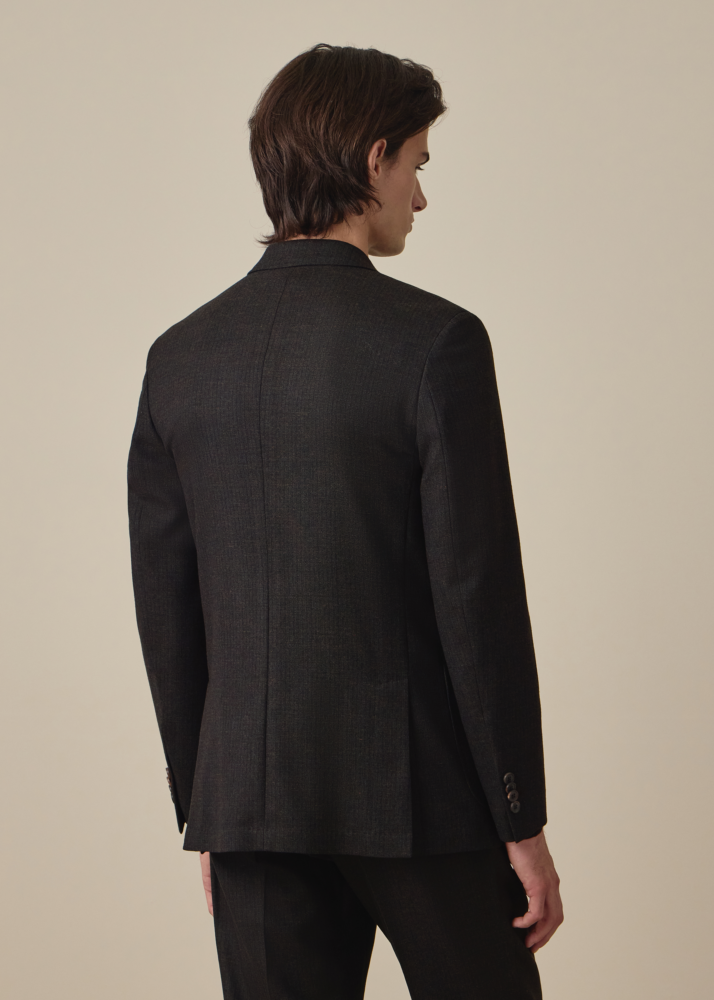 Navy Wool-Cashmere Patch-Pocket Blazer thumbnail 4