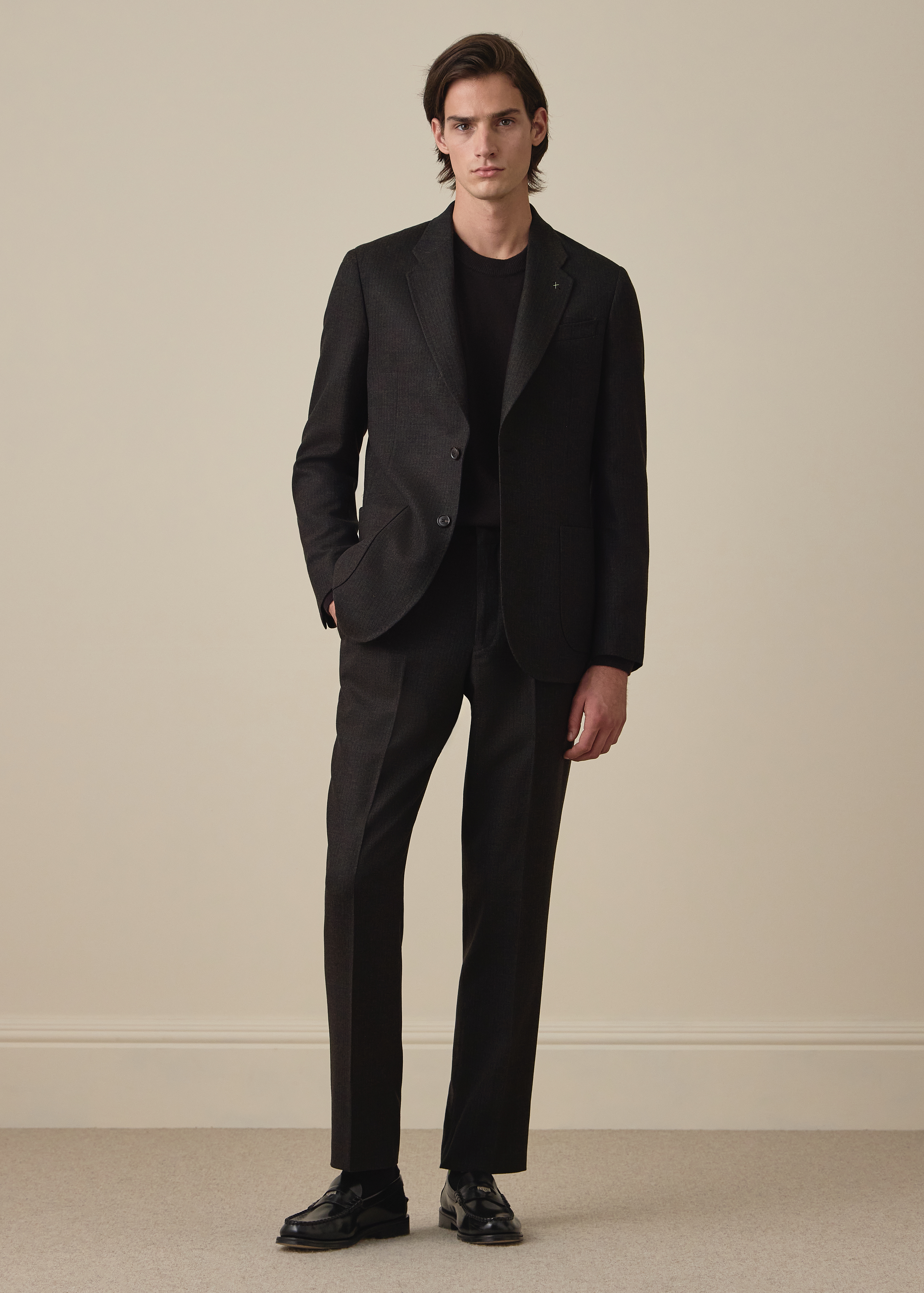 The Brierley - Navy Wool-Cashmere Trousers thumbnail 6