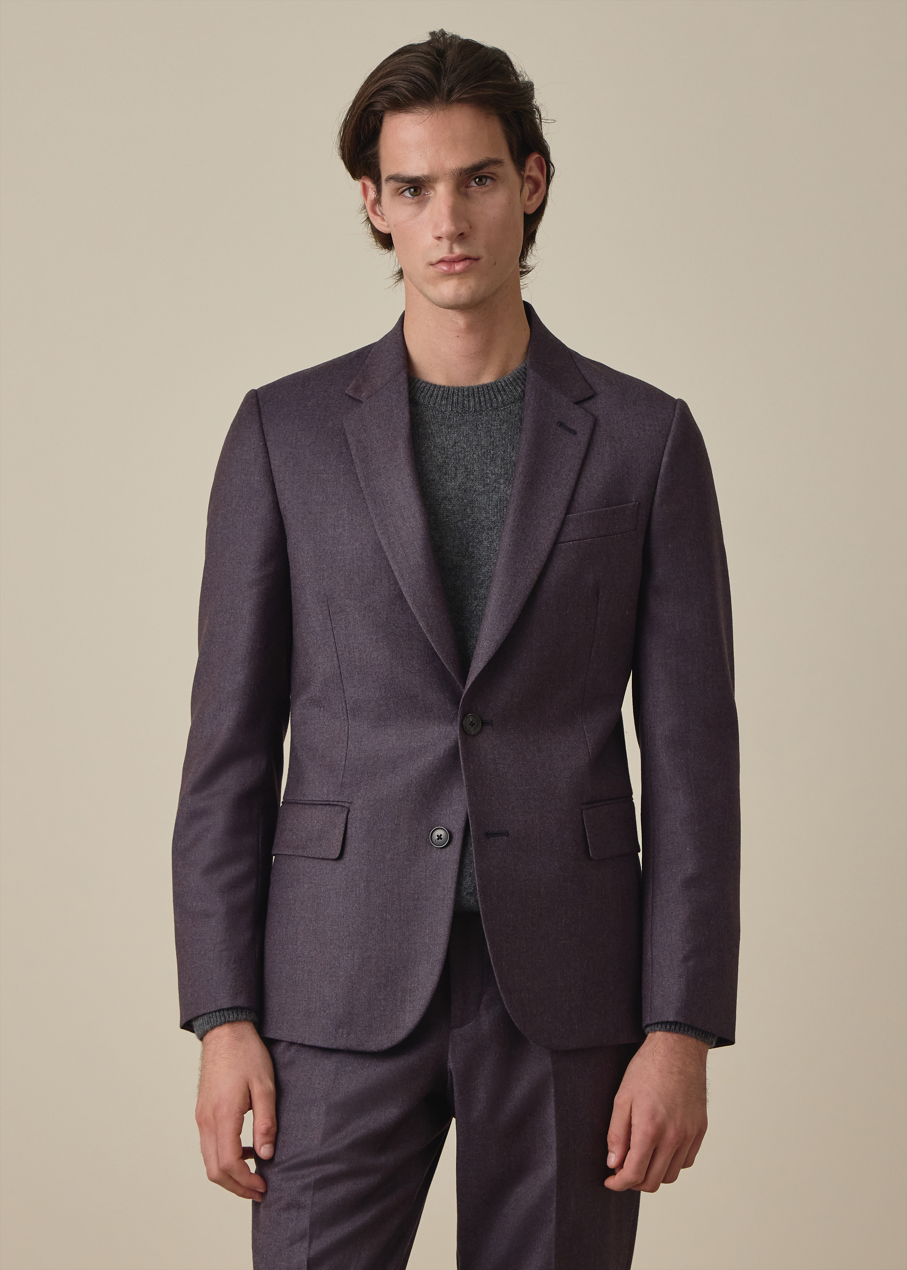 The Soho - Blue Grey Wool-Cashmere Flannel Two-Piece Suit thumbnail 4