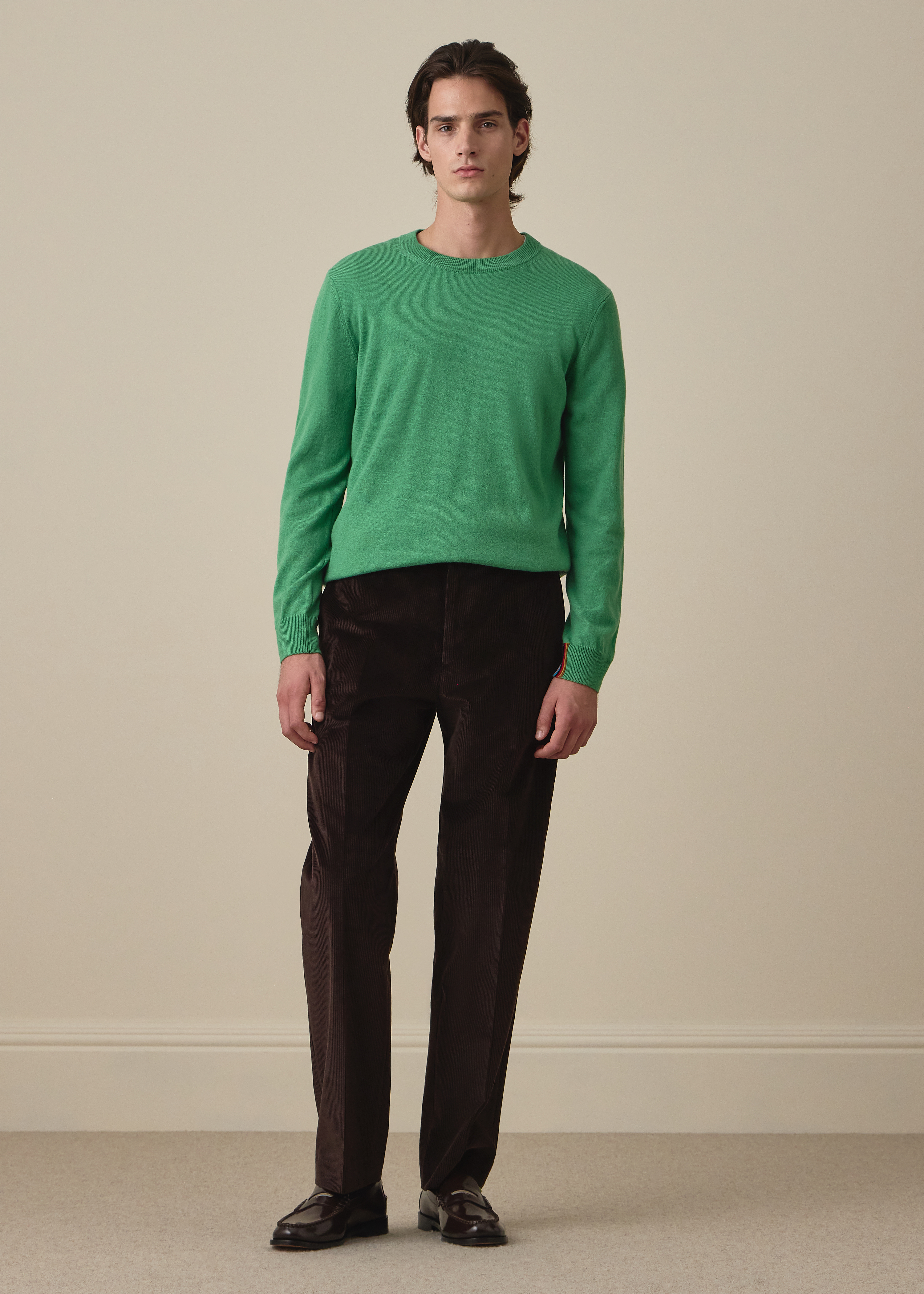 Relaxed-Fit Dark Brown Corduroy Trousers thumbnail 6