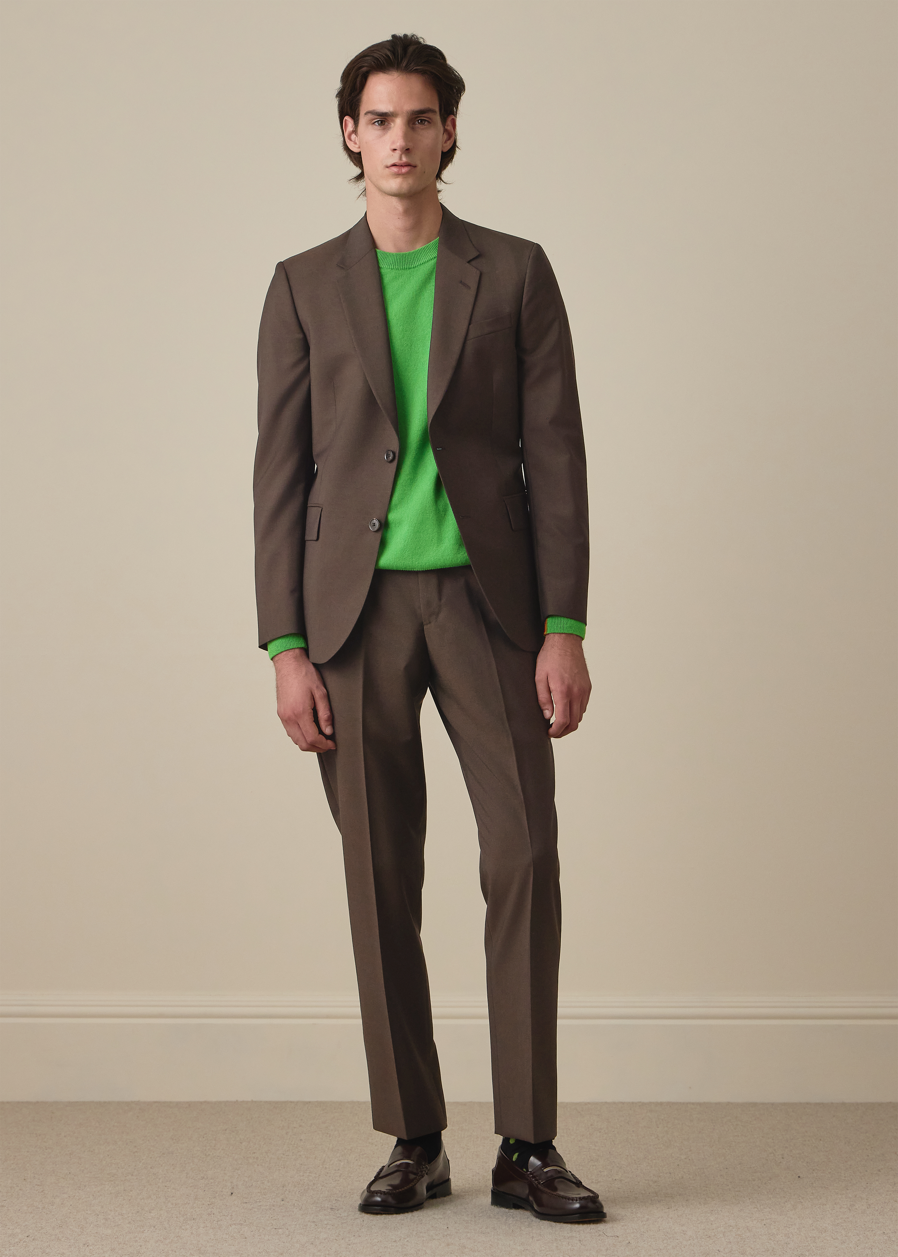 The Brierley - Dark Brown Wool-Mohair Two-Piece Suit thumbnail 2