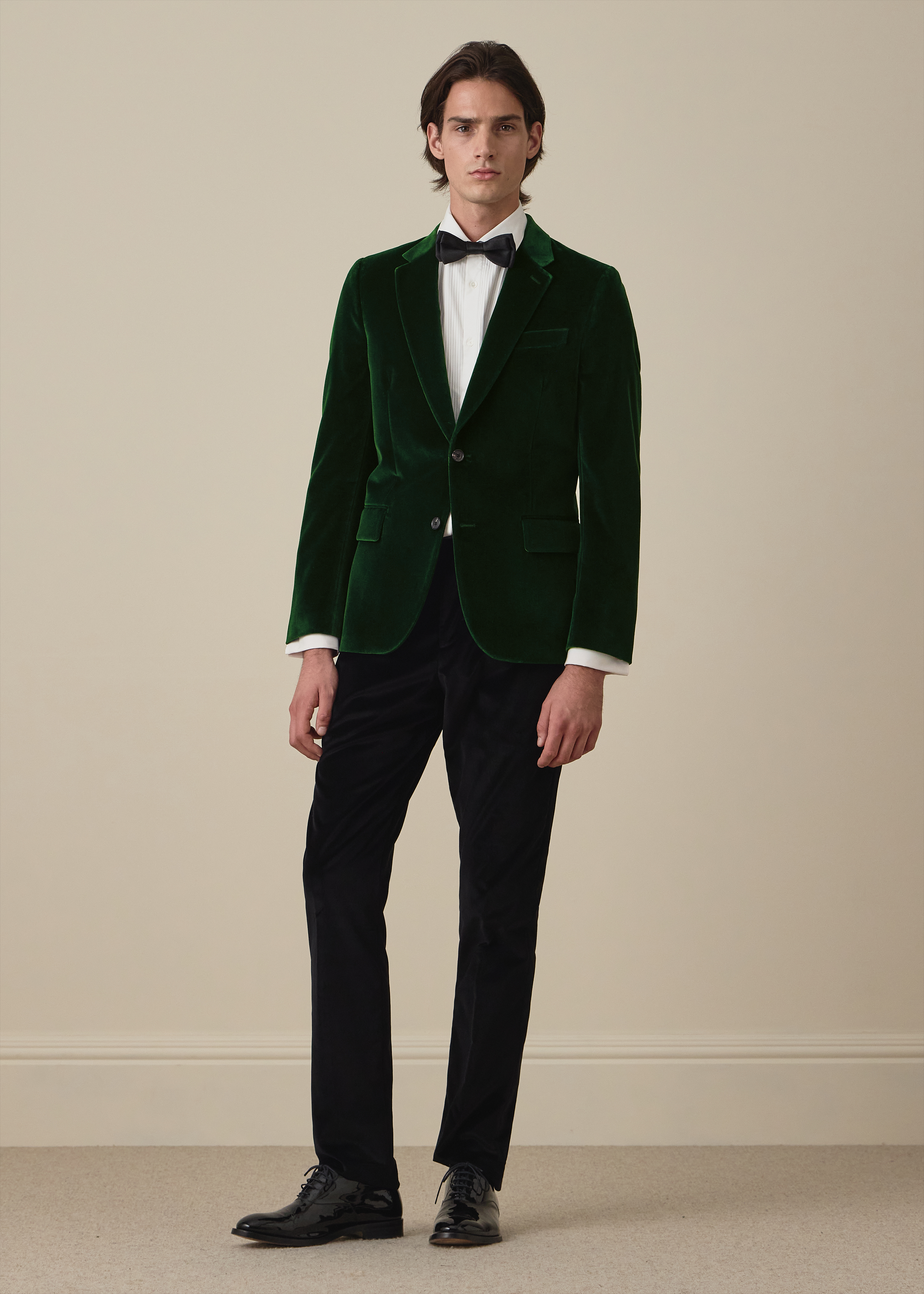 The Soho - Tailored-Fit Dark Emerald Velvet Blazer thumbnail 8