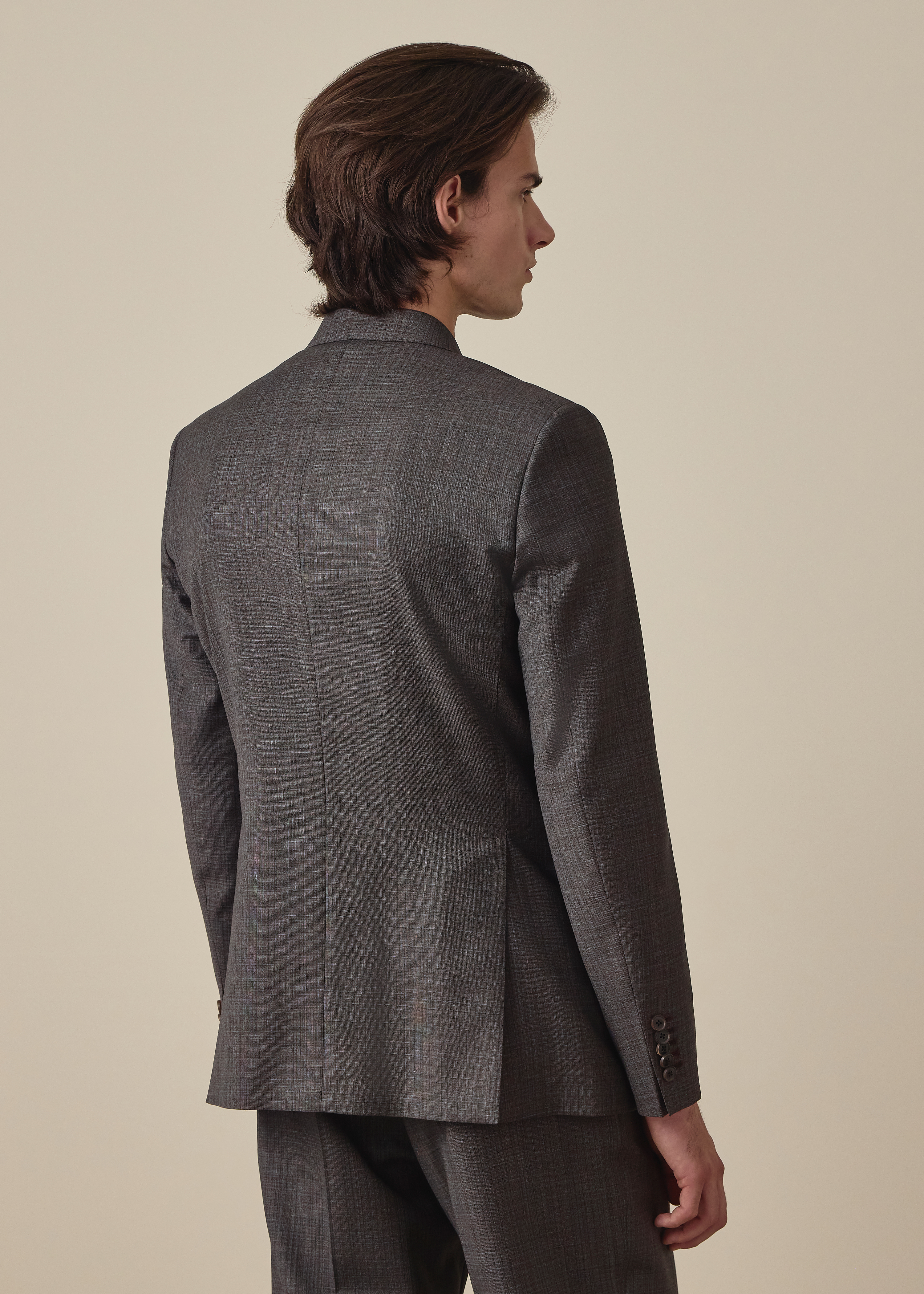 Charcoal Sharkskin Check Double-Breasted Two-Piece Suit thumbnail 5