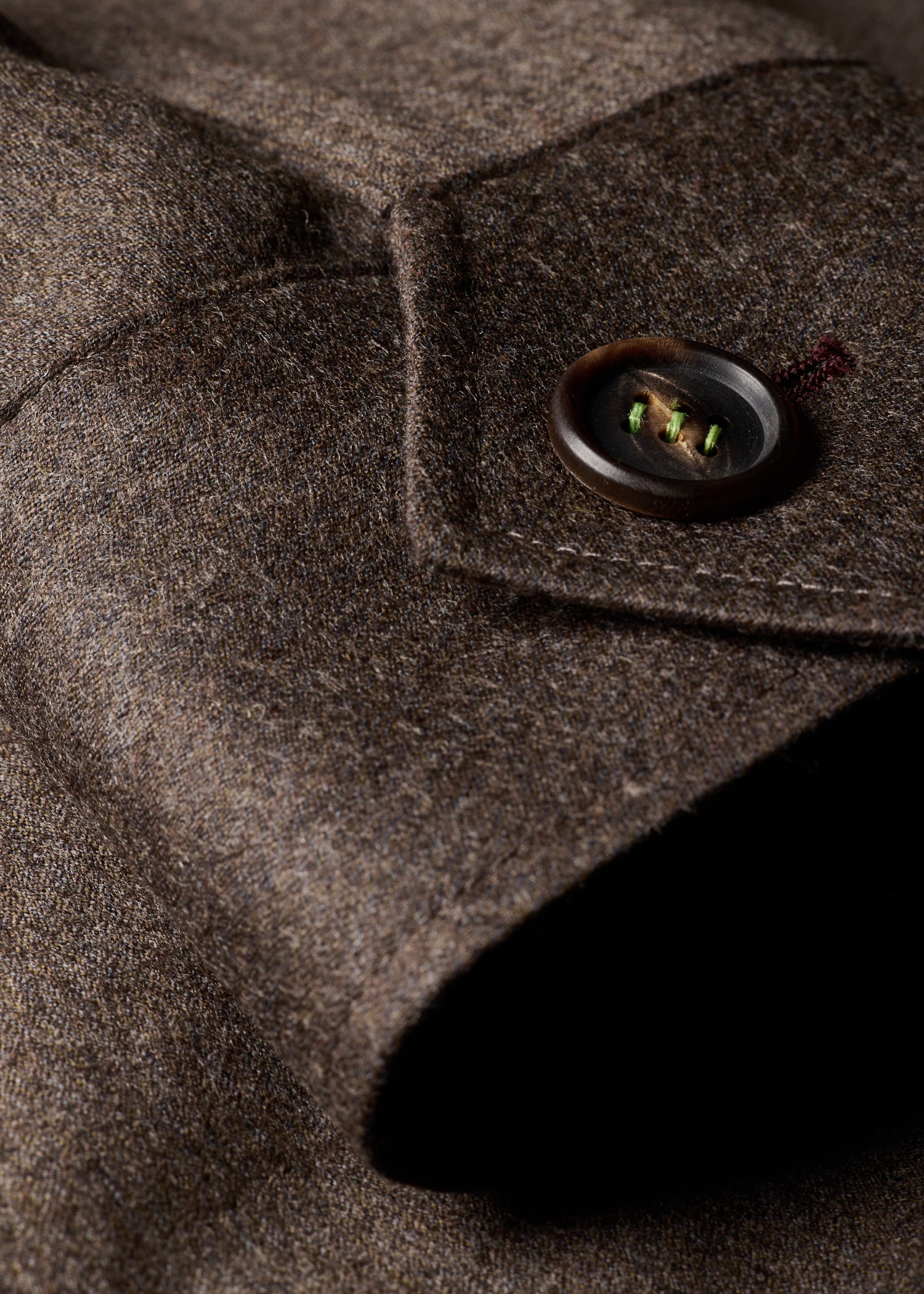 Light Brown Wool-Cashmere Flannel Jacket thumbnail 7