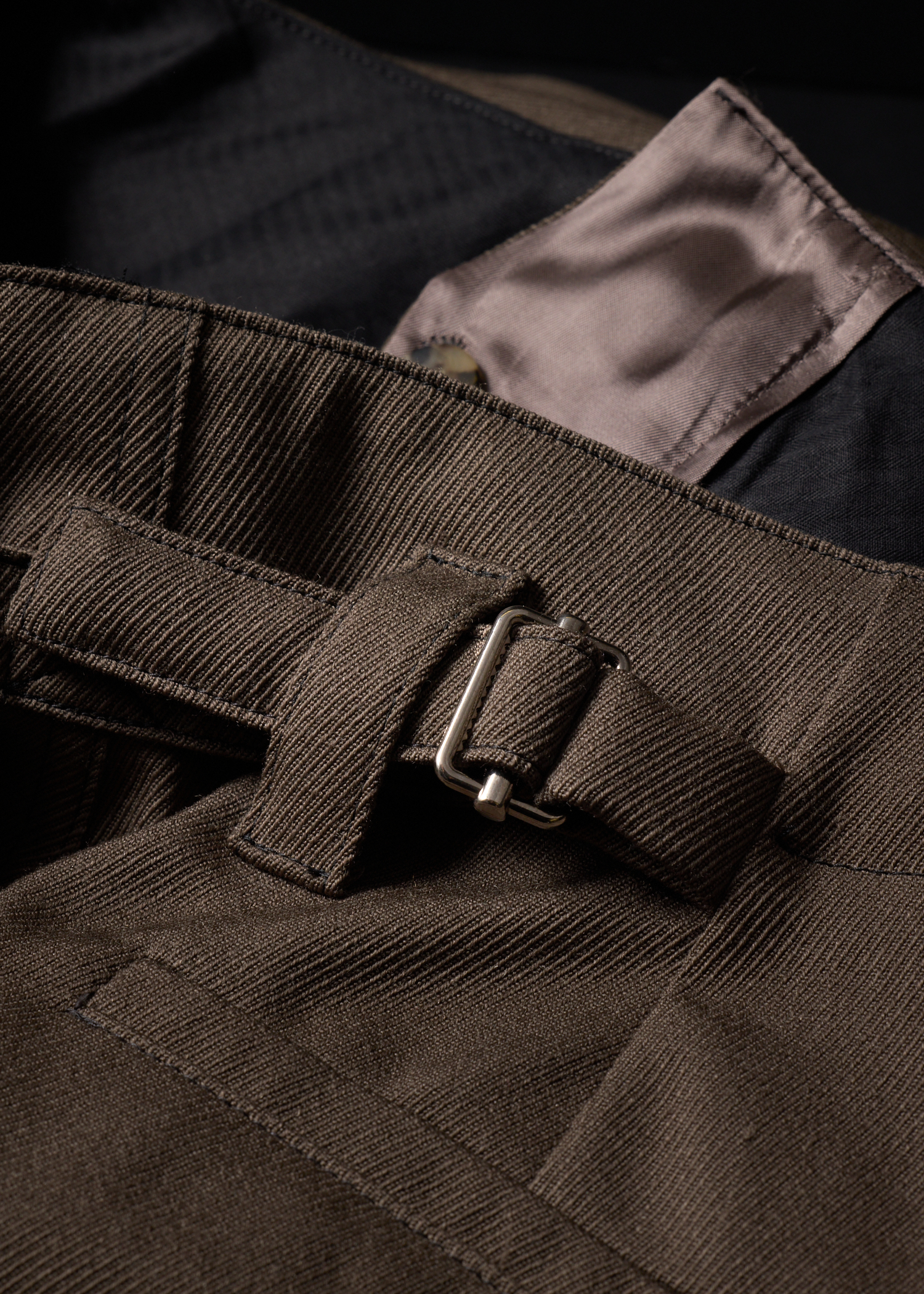 Relaxed-Fit Brown Wool-Twill Trousers thumbnail 5