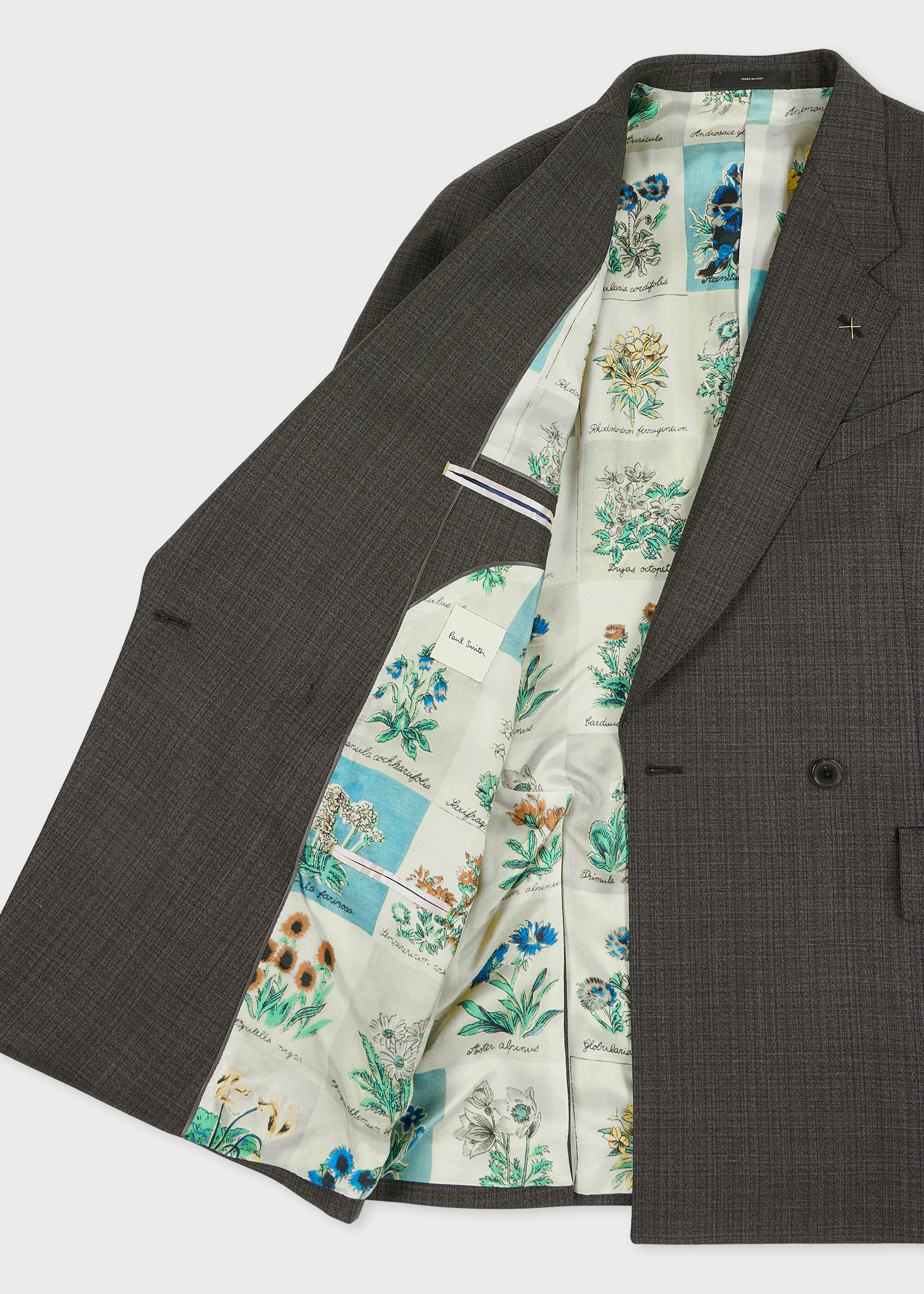 Charcoal Sharkskin Check Double-Breasted Blazer thumbnail 3
