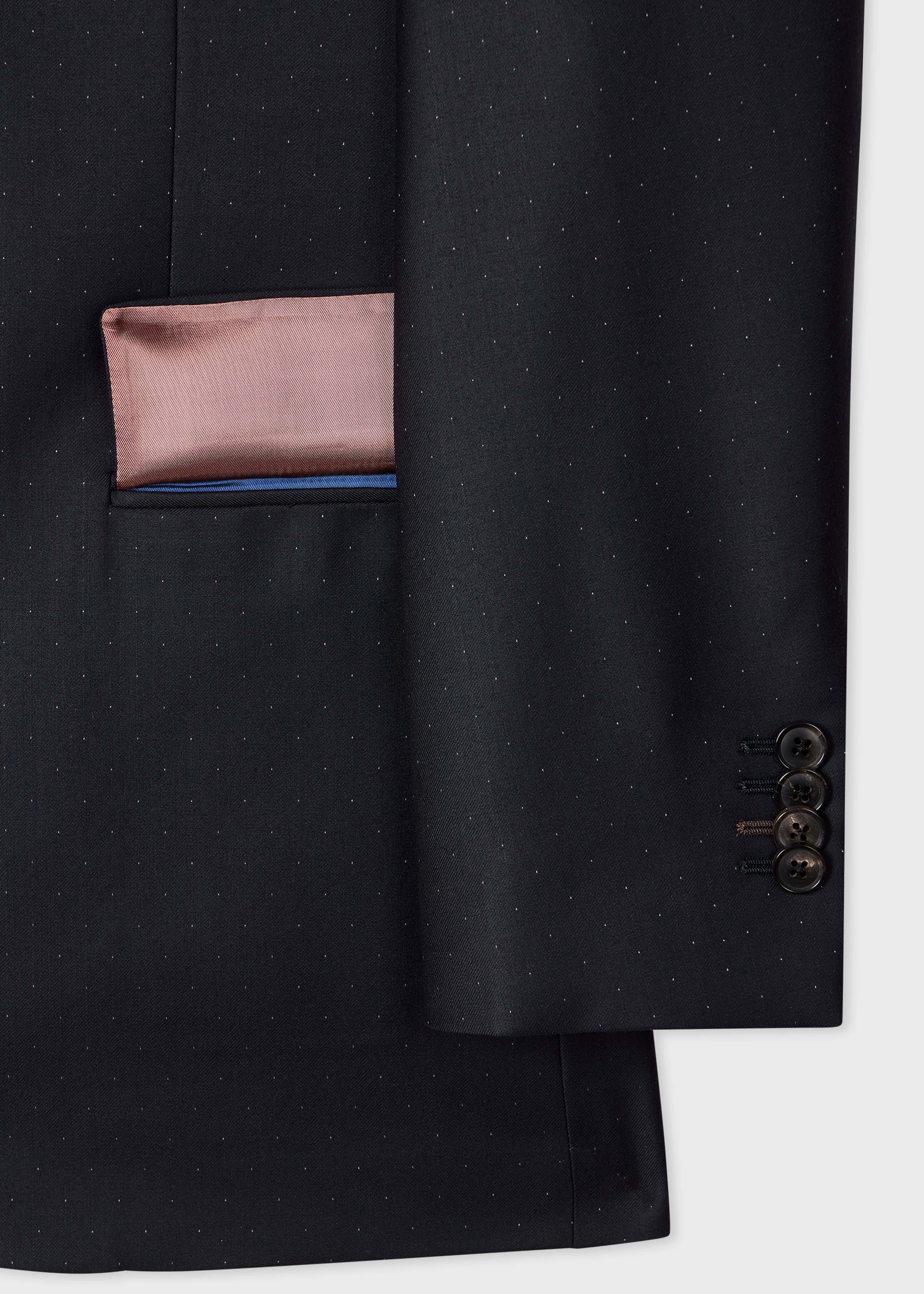 The Soho - Navy Pin Dot Wool Two-Piece Suit thumbnail 8