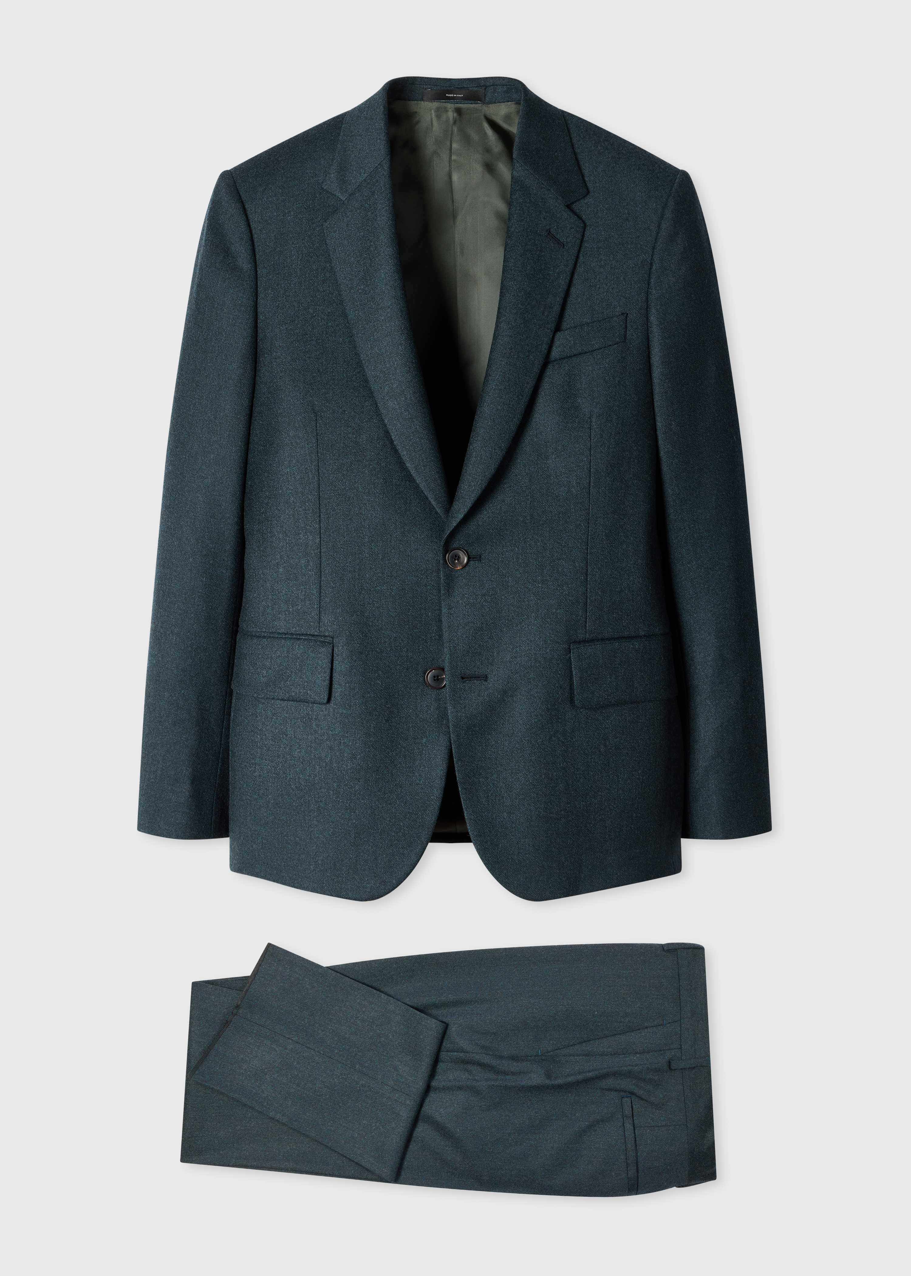 The Soho - Teal Green Wool-Cashmere Flannel Two-Piece Suit primary image