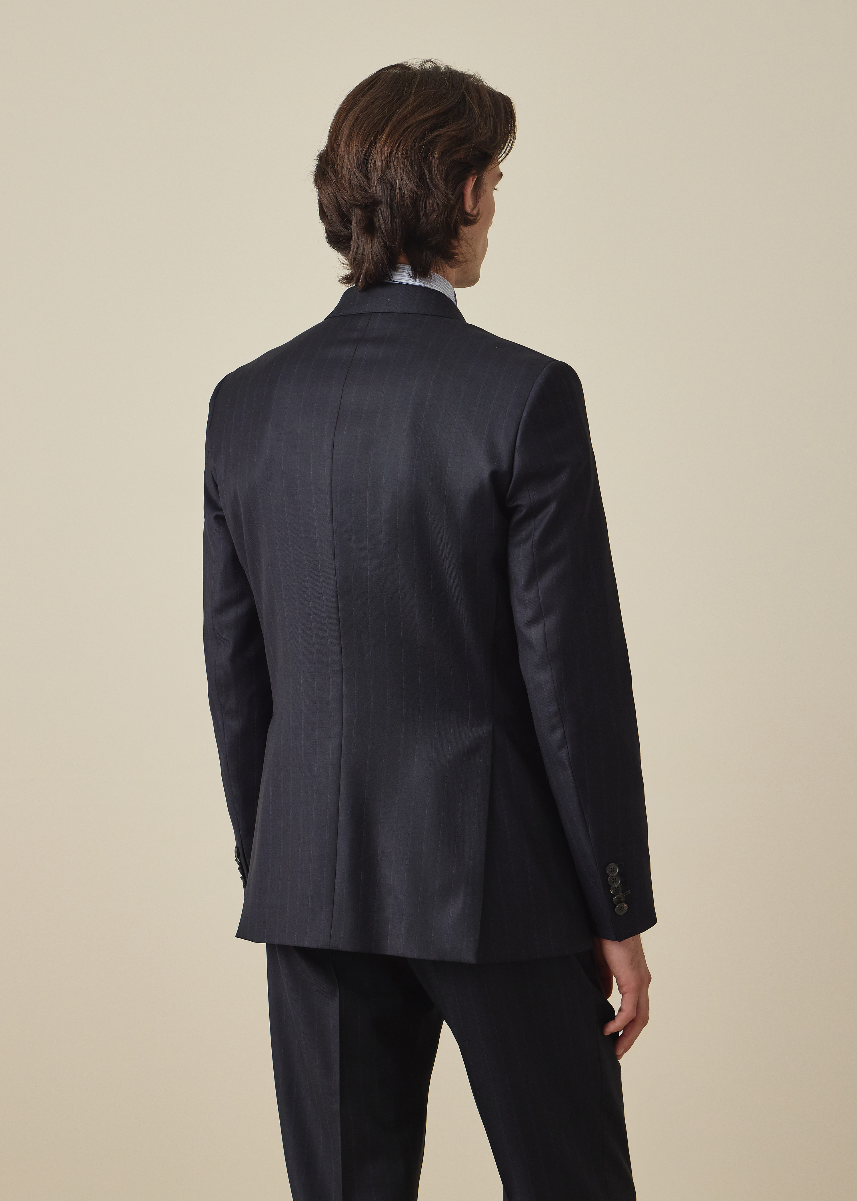 The Westbourne - Dark Navy Pinstripe Double-Breasted Blazer thumbnail 4