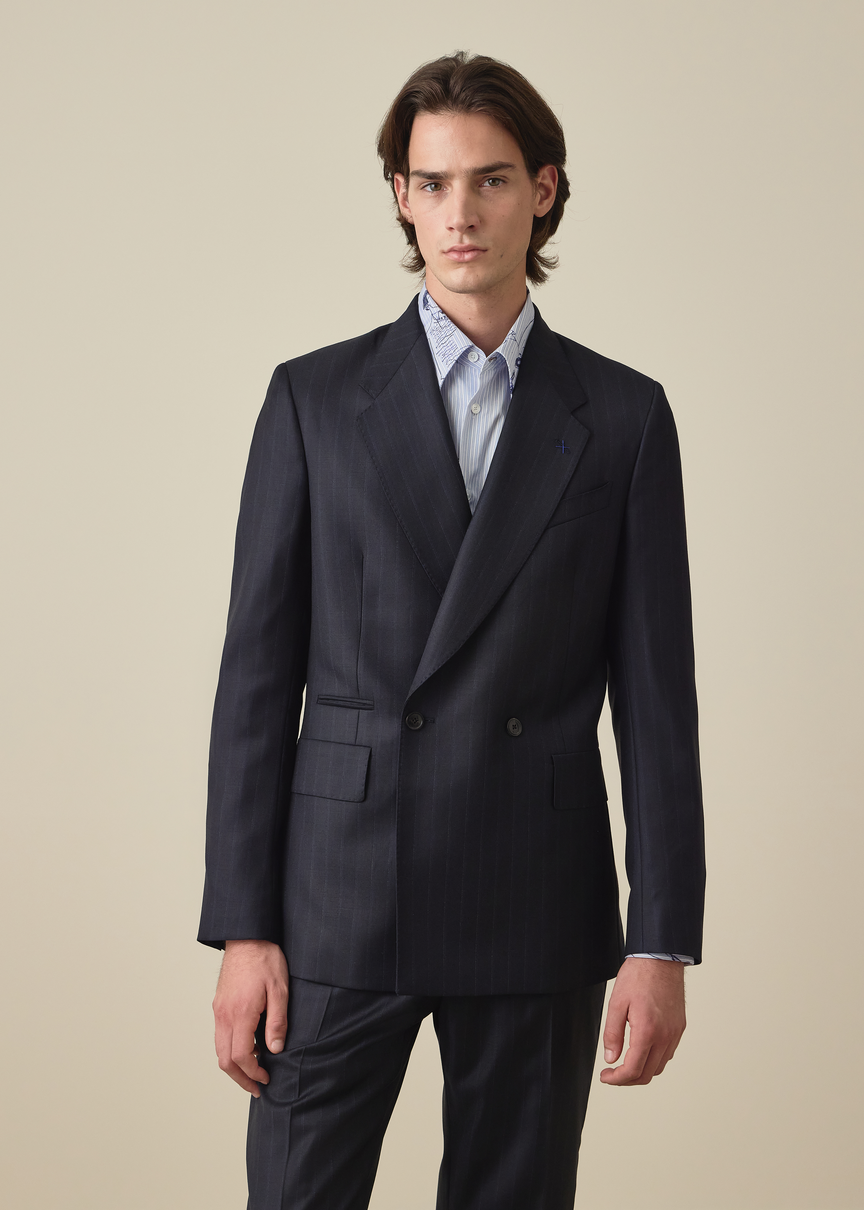 The Westbourne - Dark Navy Pinstripe Double-Breasted Suit thumbnail 4