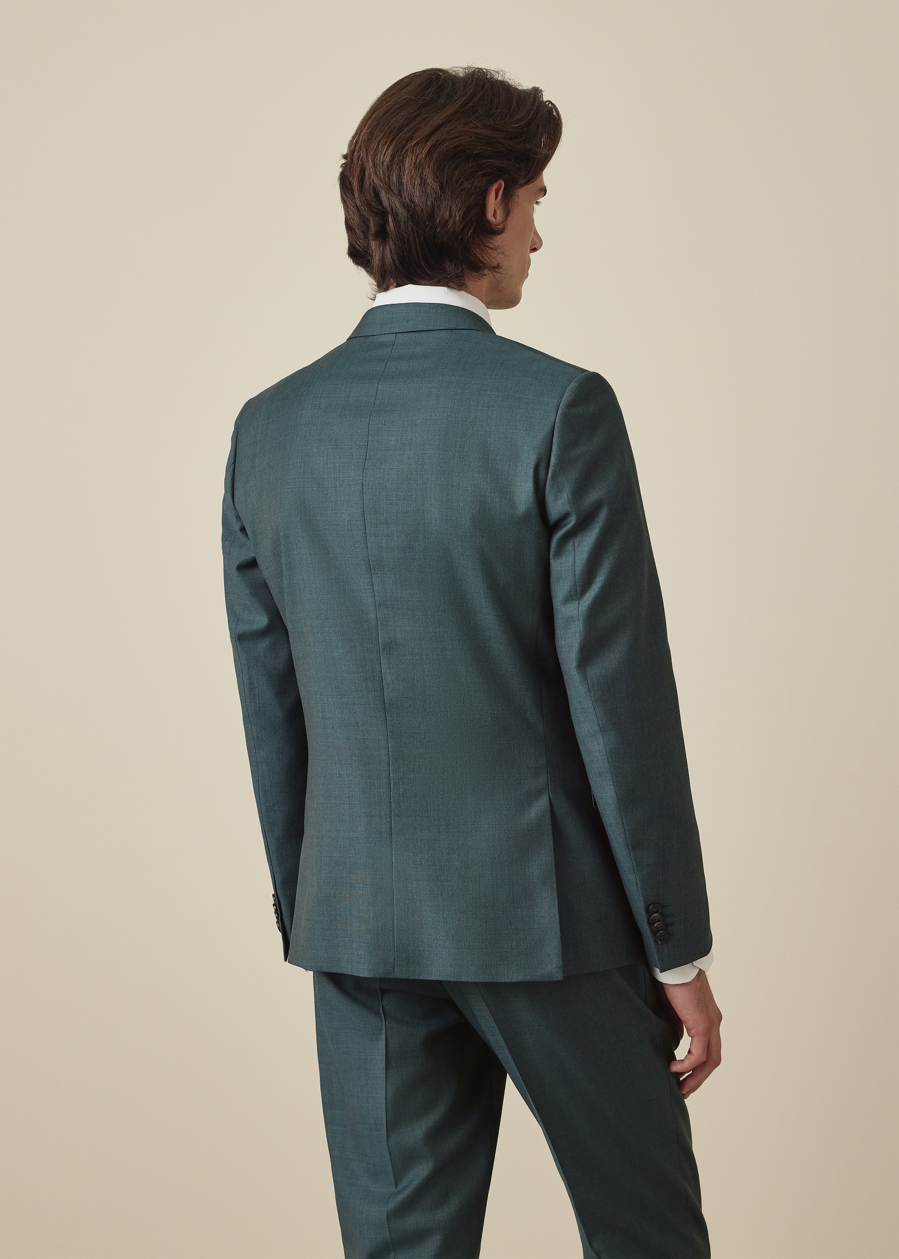 The Soho - Slate Green Sharkskin Wool Suit thumbnail 4